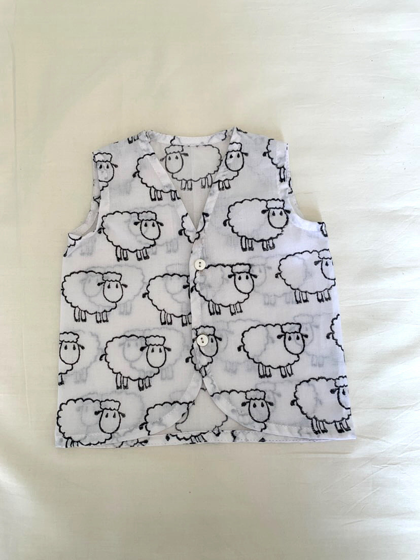 Sheep Soft Cotton Handblock Print Jhabla