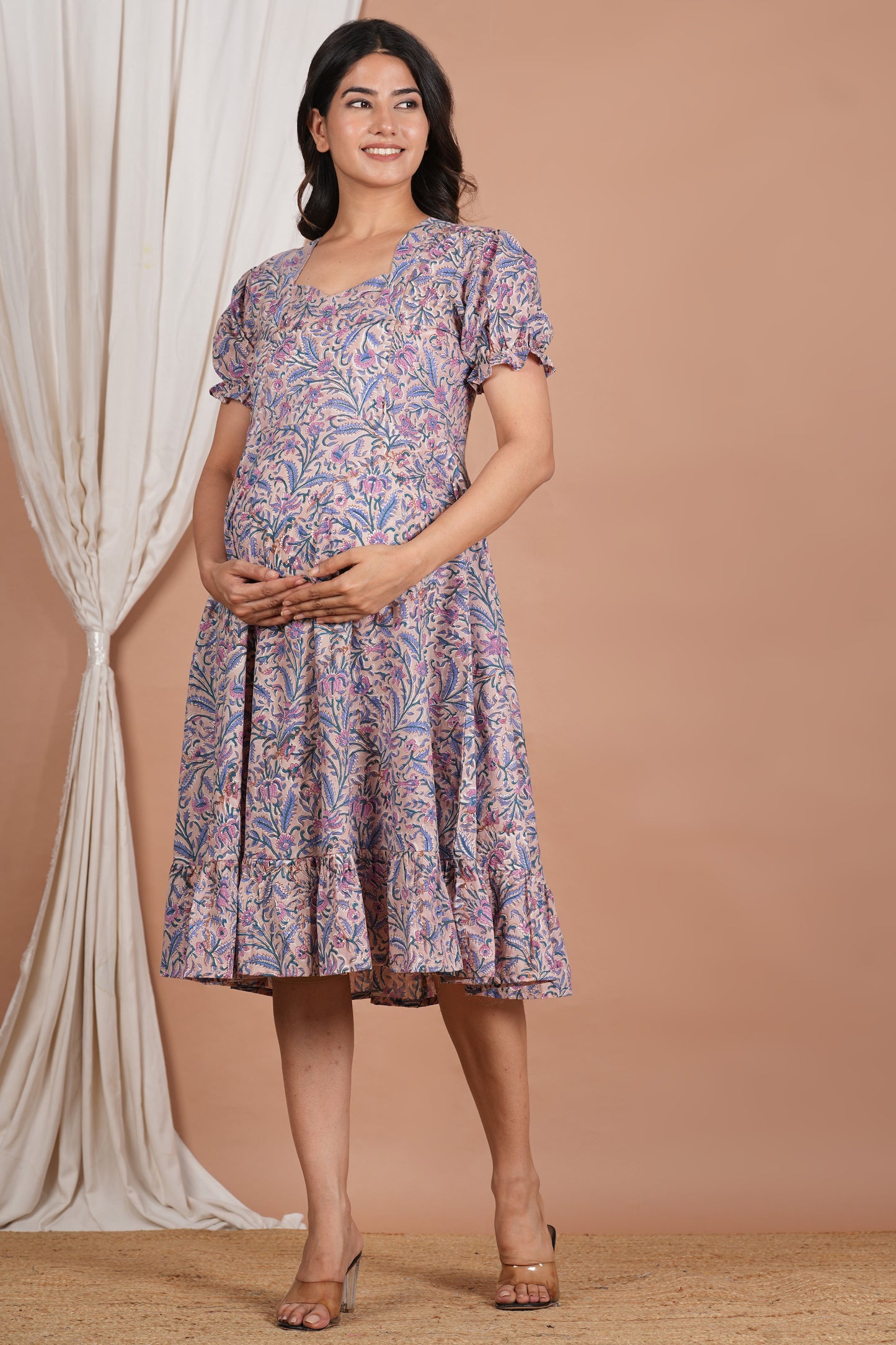 Dhaarna Handblock Cotton Summer Dress