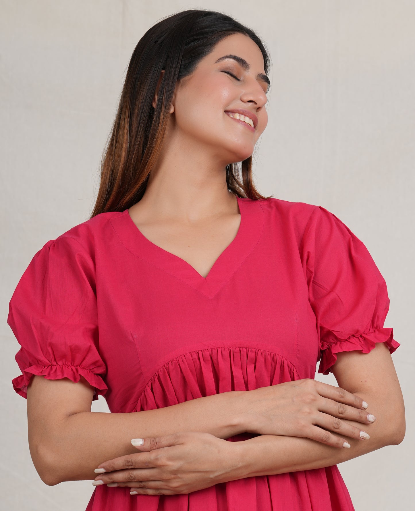 Rasik Cotton Maternity Dress (Non-Feeding)
