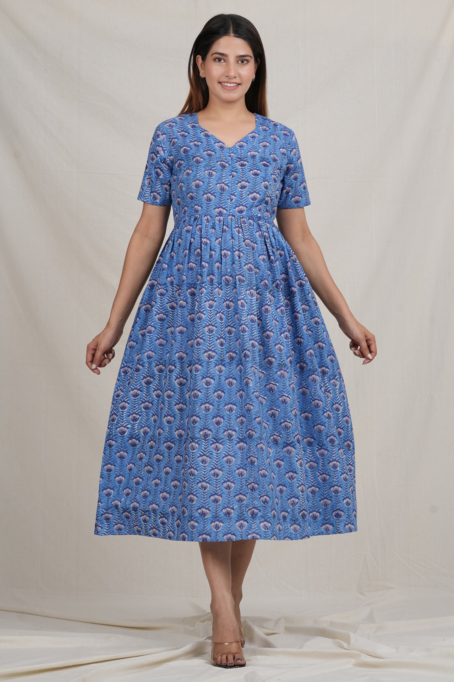 Avigyaa Cotton Maternity Nursing Dress