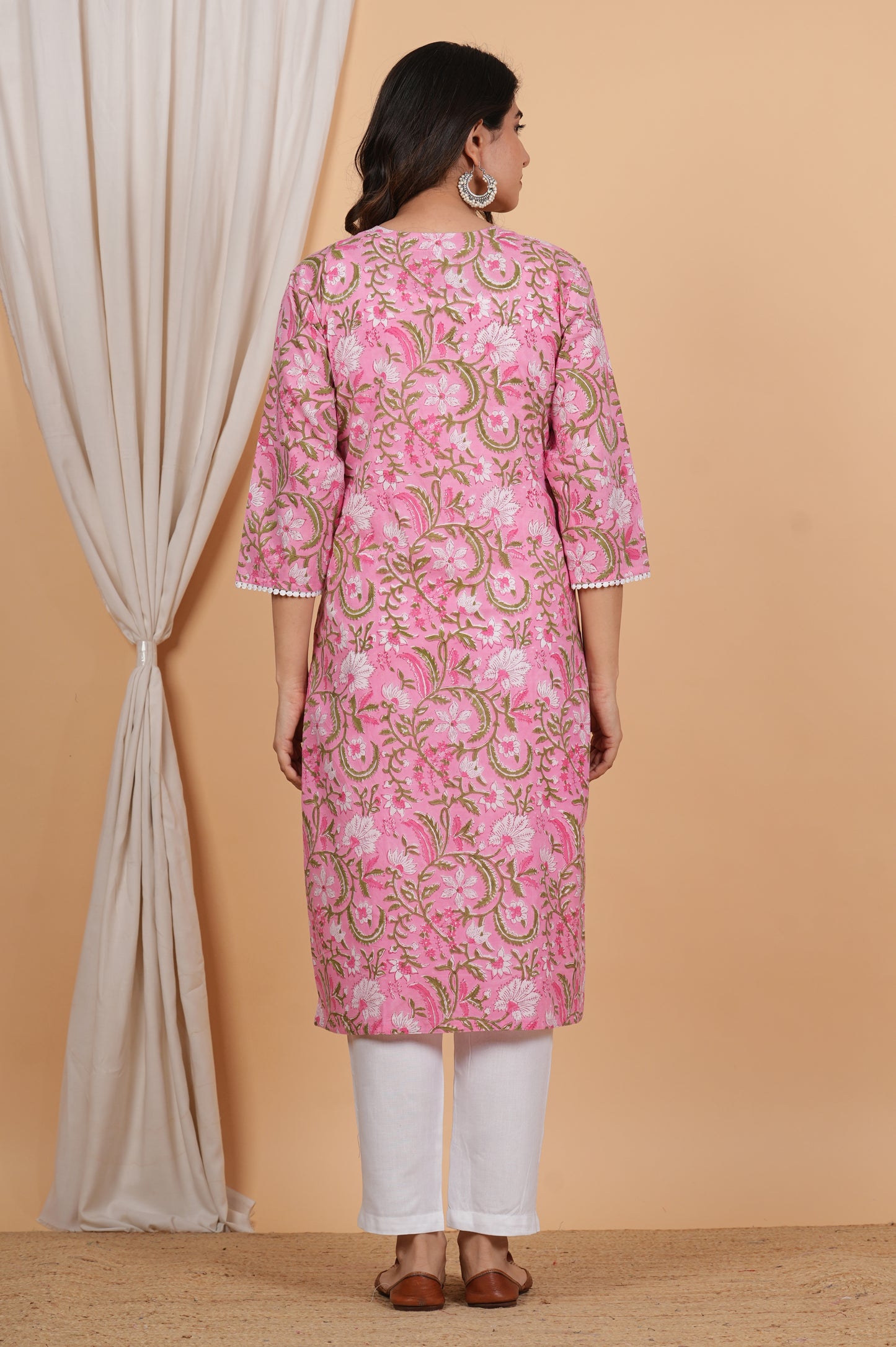 Radhya Cotton Twin Zip Feeding Maternity Feeding Kurti