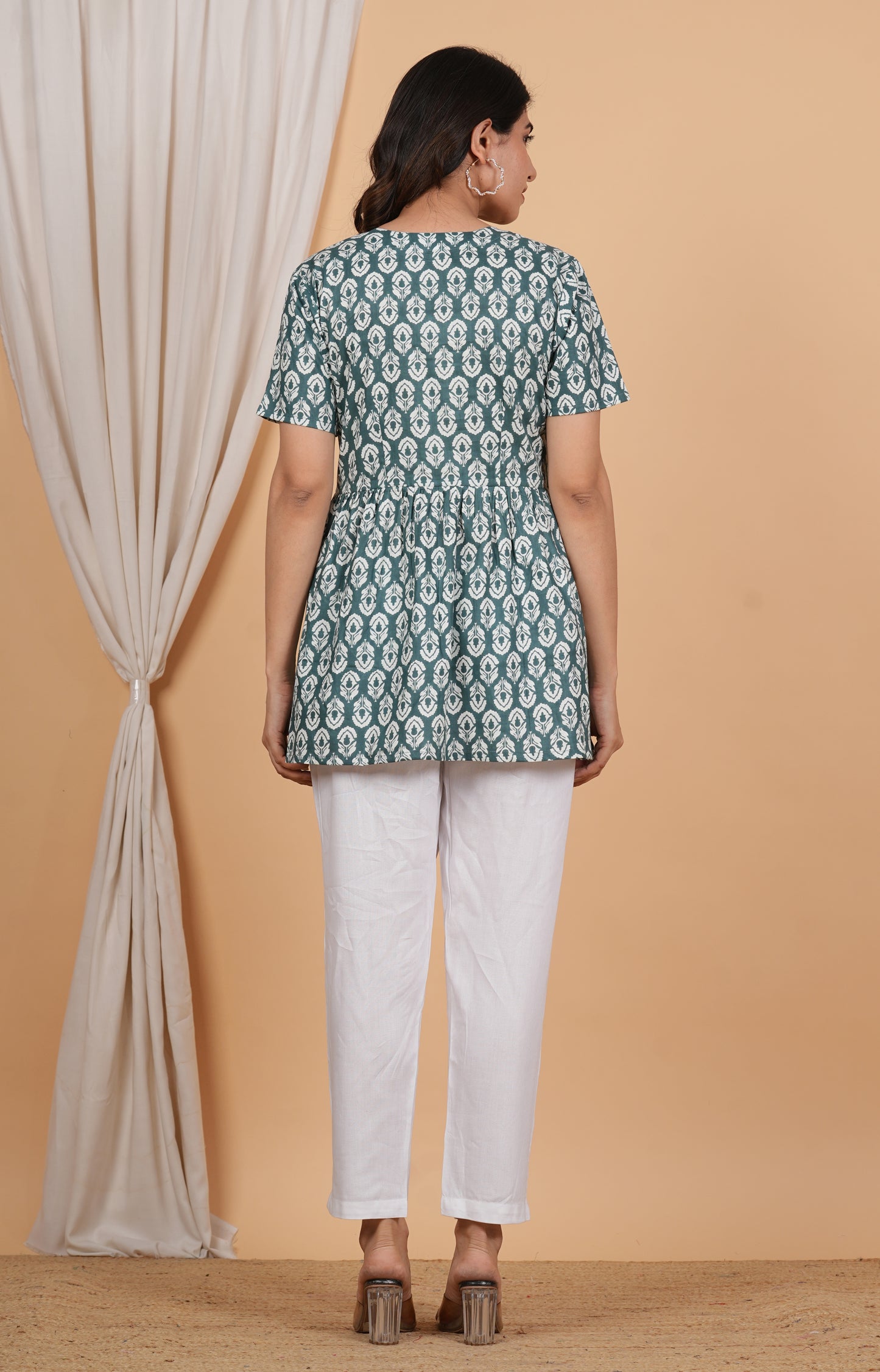 Samyuta Cotton Nursing Top with Zip