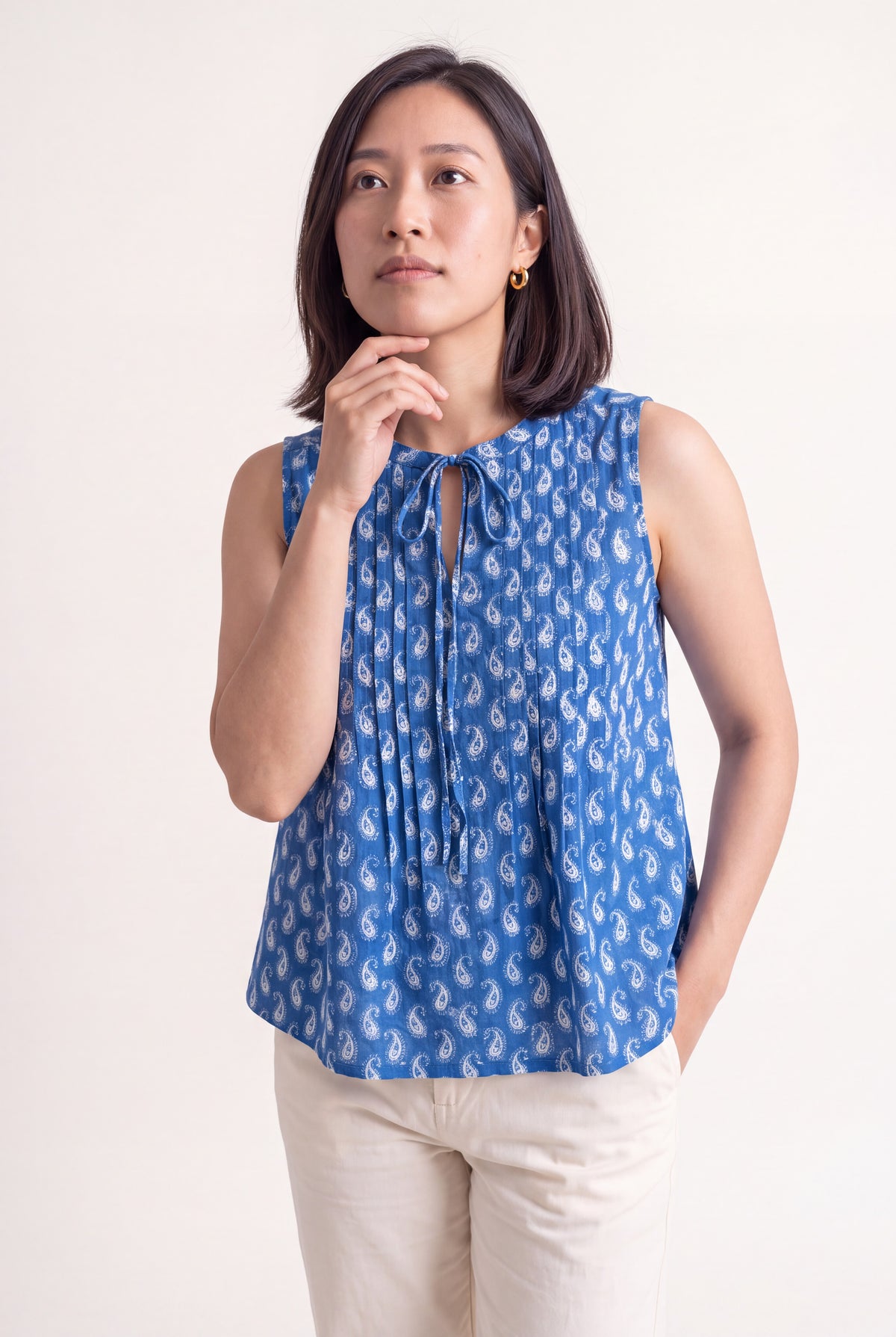 Rama Handblock Cotton Nursing Top
