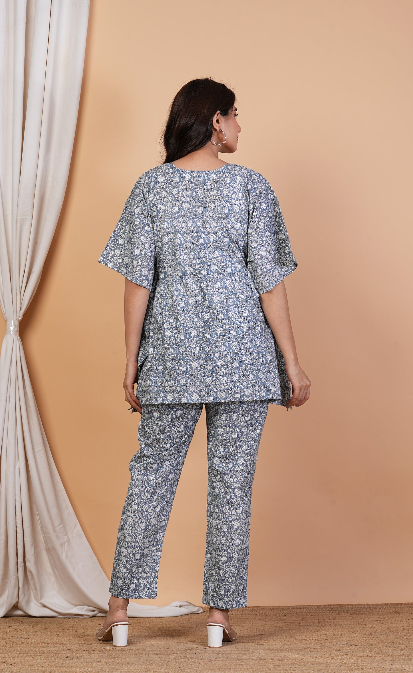 Kamal Lochan Nursing Kaftan Top - Pyjama Set
