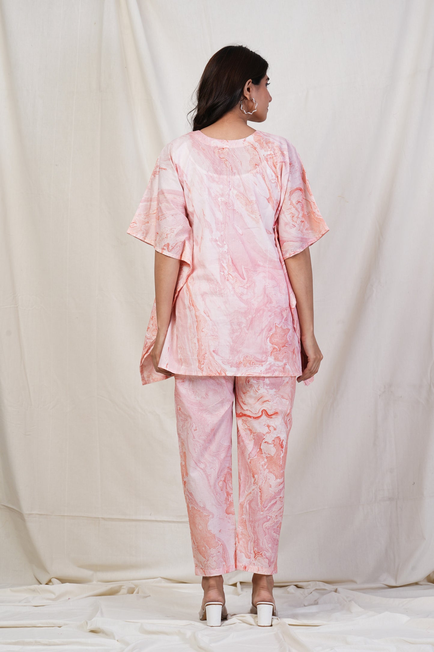 Keshav Marble Print Nursing Loungewear Set (with zip)