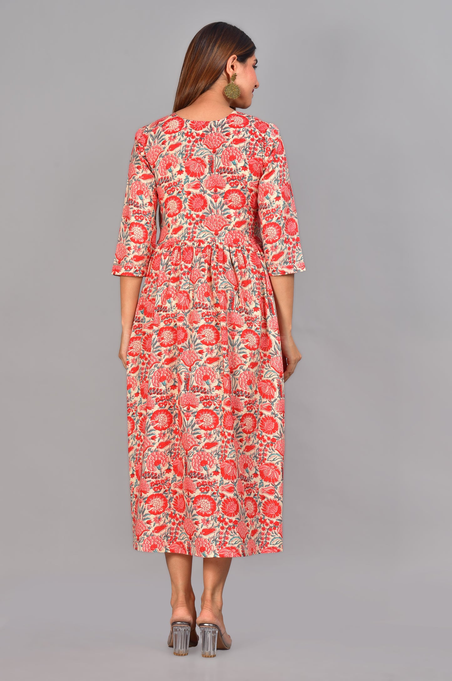 Sri Cotton Twin Zip Nursing Kurti