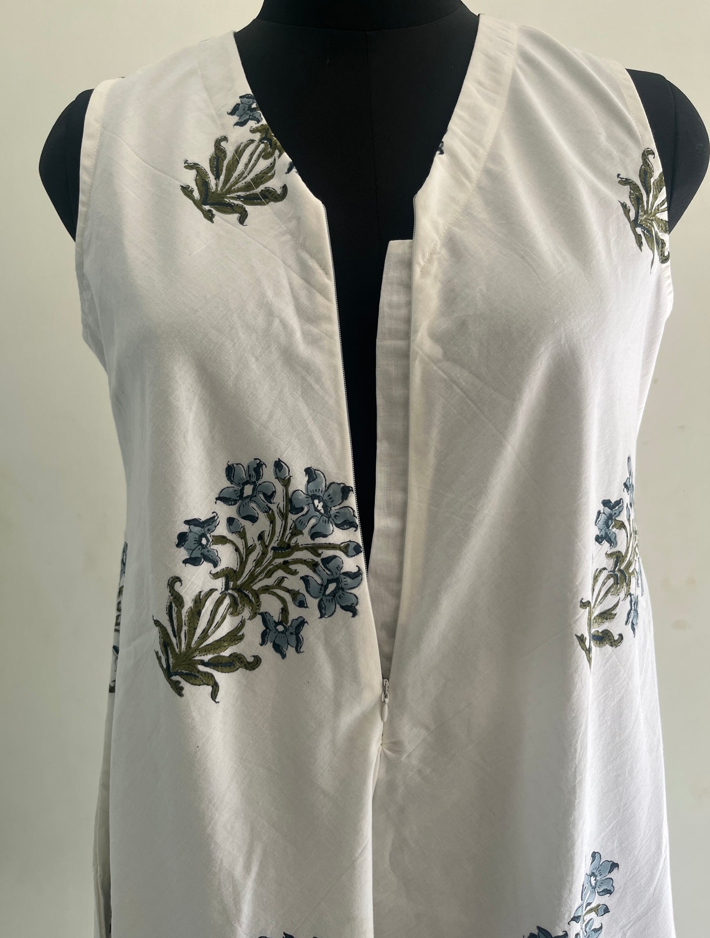 Karuna Nidhaan Handblock Cotton Nursing Maxi Dress