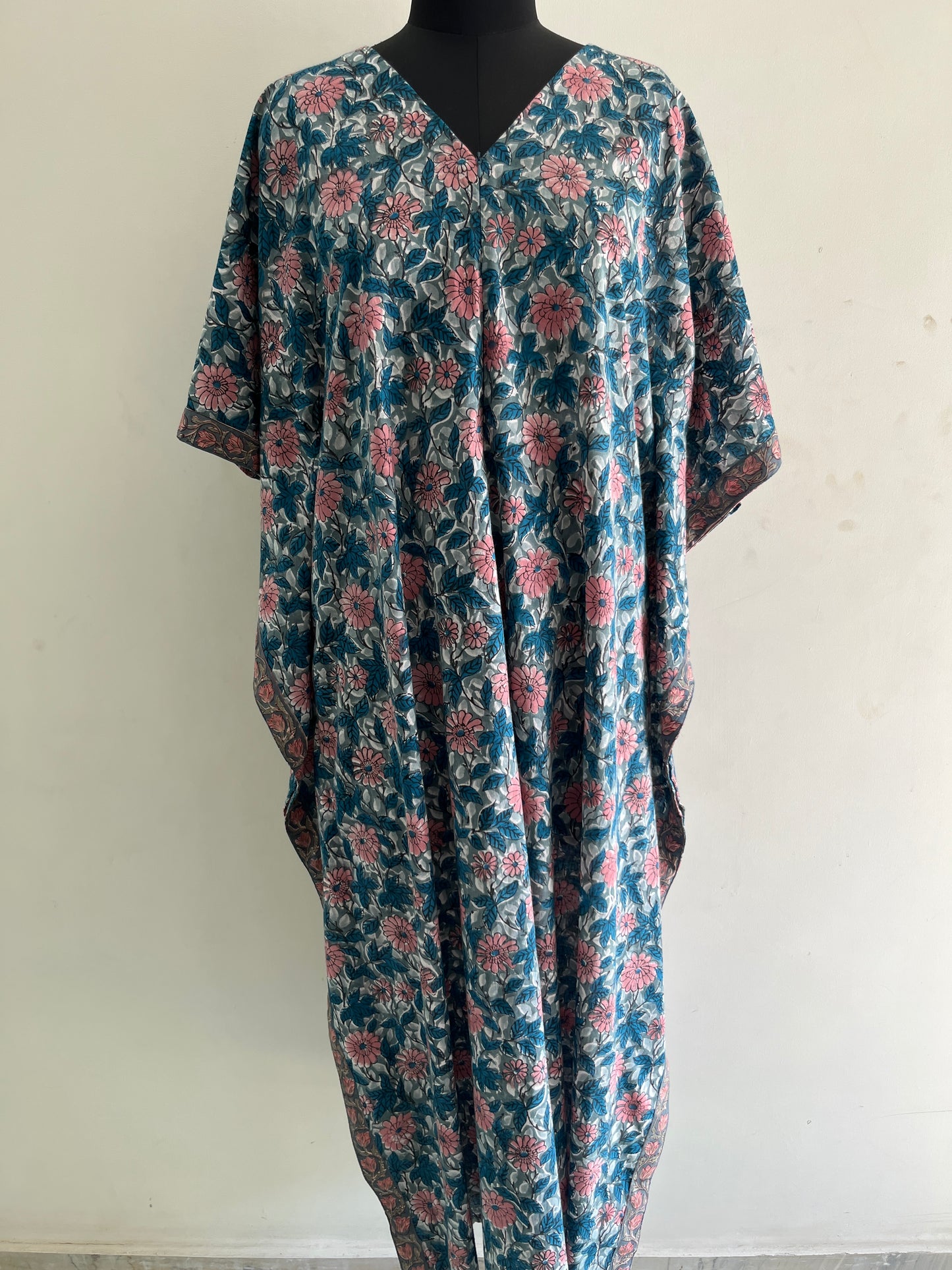 Janak SutaVaram Handblock Nursing Kaftan Gown