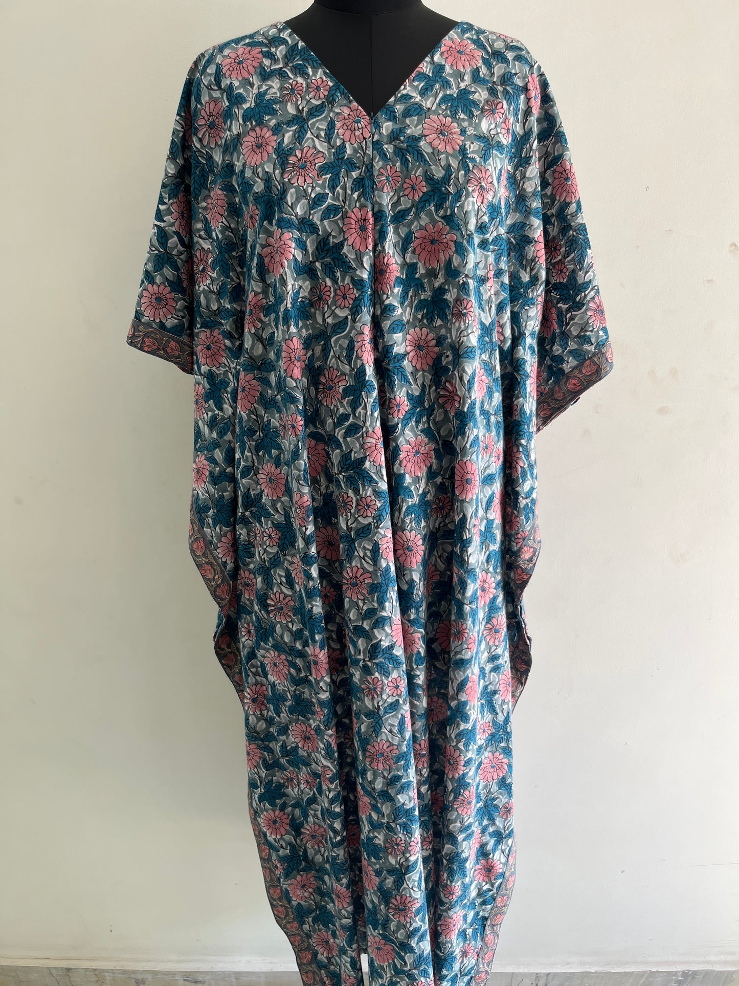 Janak SutaVaram Handblock Nursing Kaftan Gown