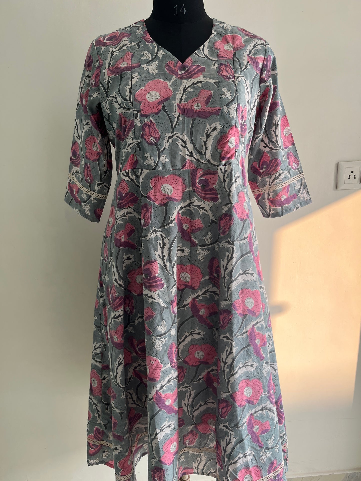 Karuna Nidhaan Cotton Twin Zip Nursing Kurti