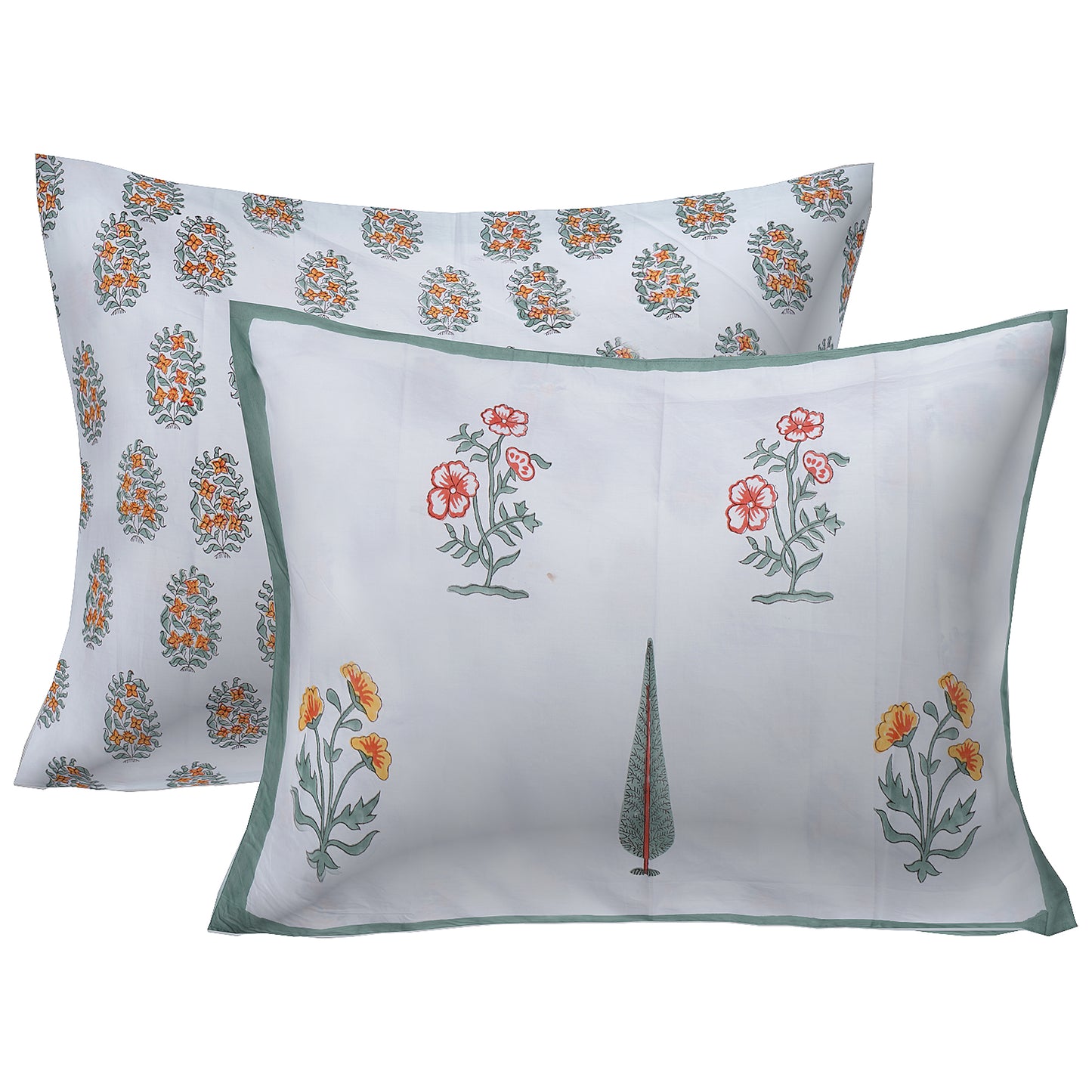 Madhumangal Handblock Cotton Printed King Size Bed Sheet