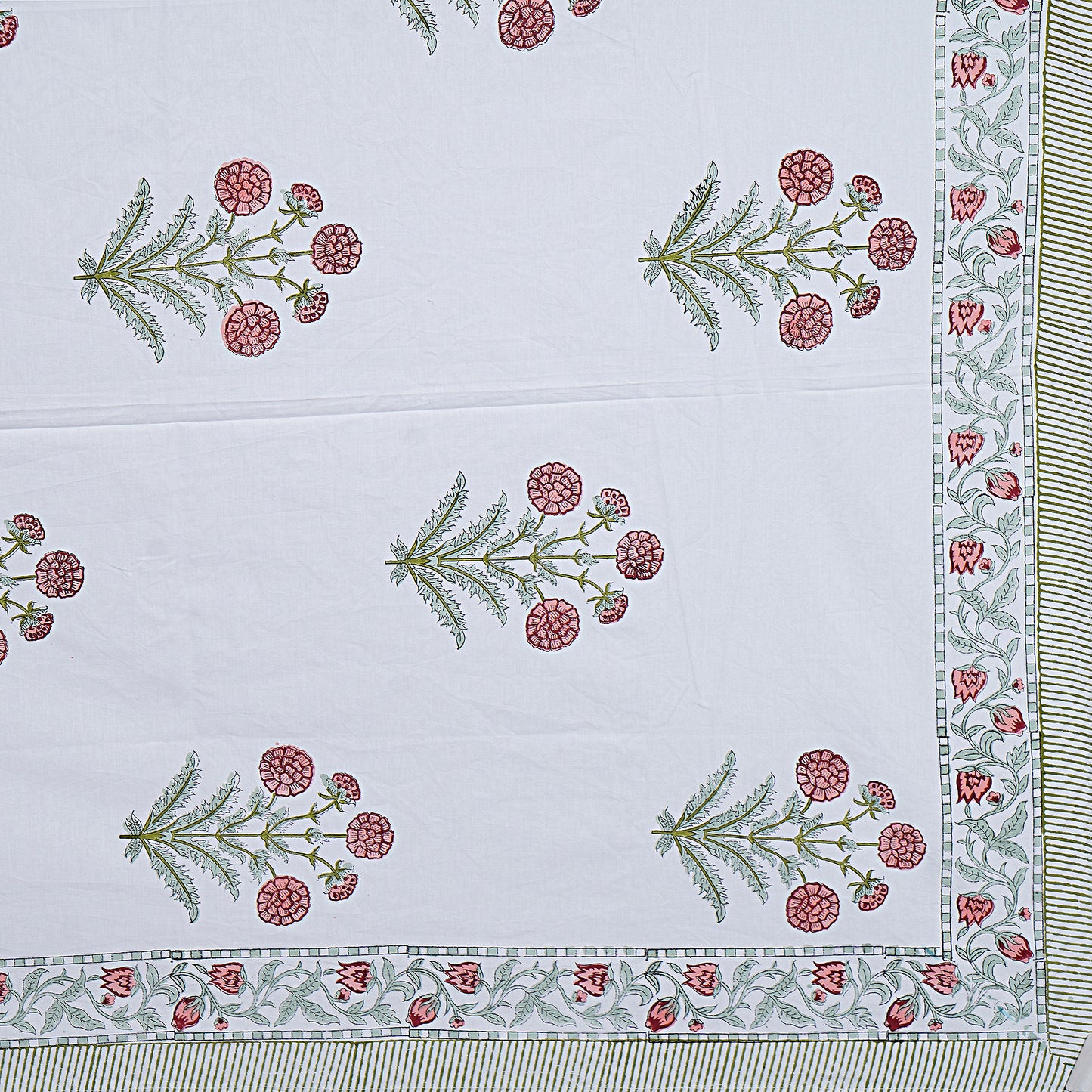 Parikshit Handblock Cotton King Size Bed Sheet