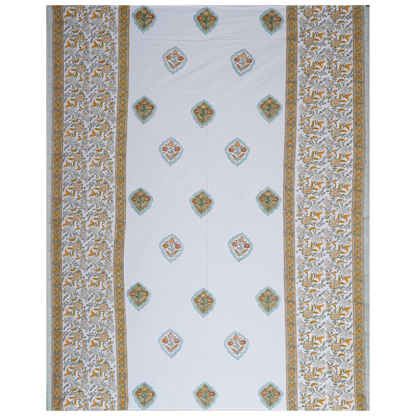 Madhuvan Handblock Cotton King Size Bed Sheet