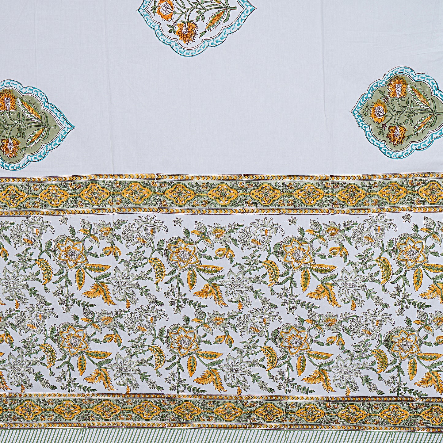 Madhuvan Handblock Cotton King Size Bed Sheet
