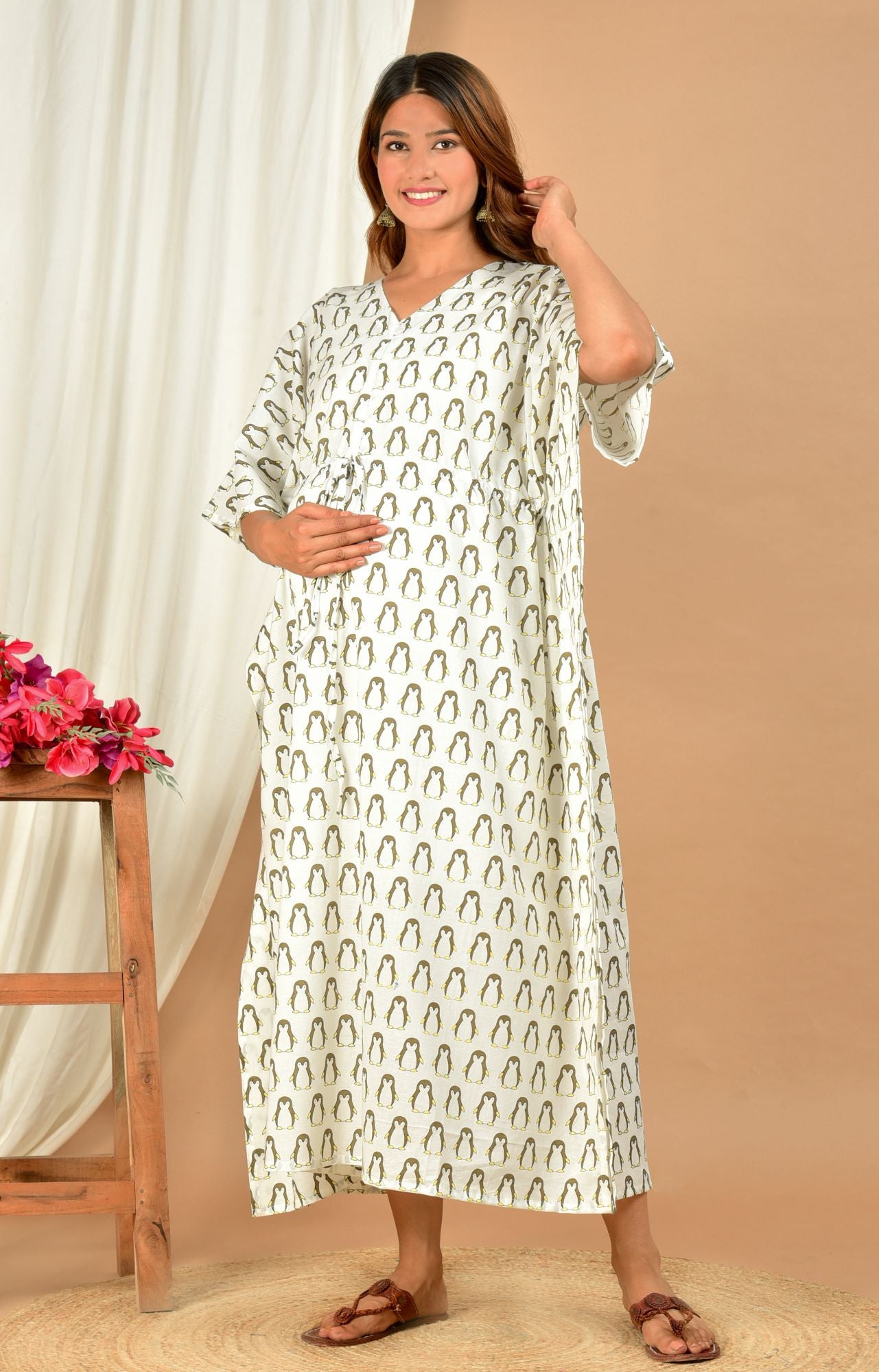 Penguin Cotton Maternity Kaftan