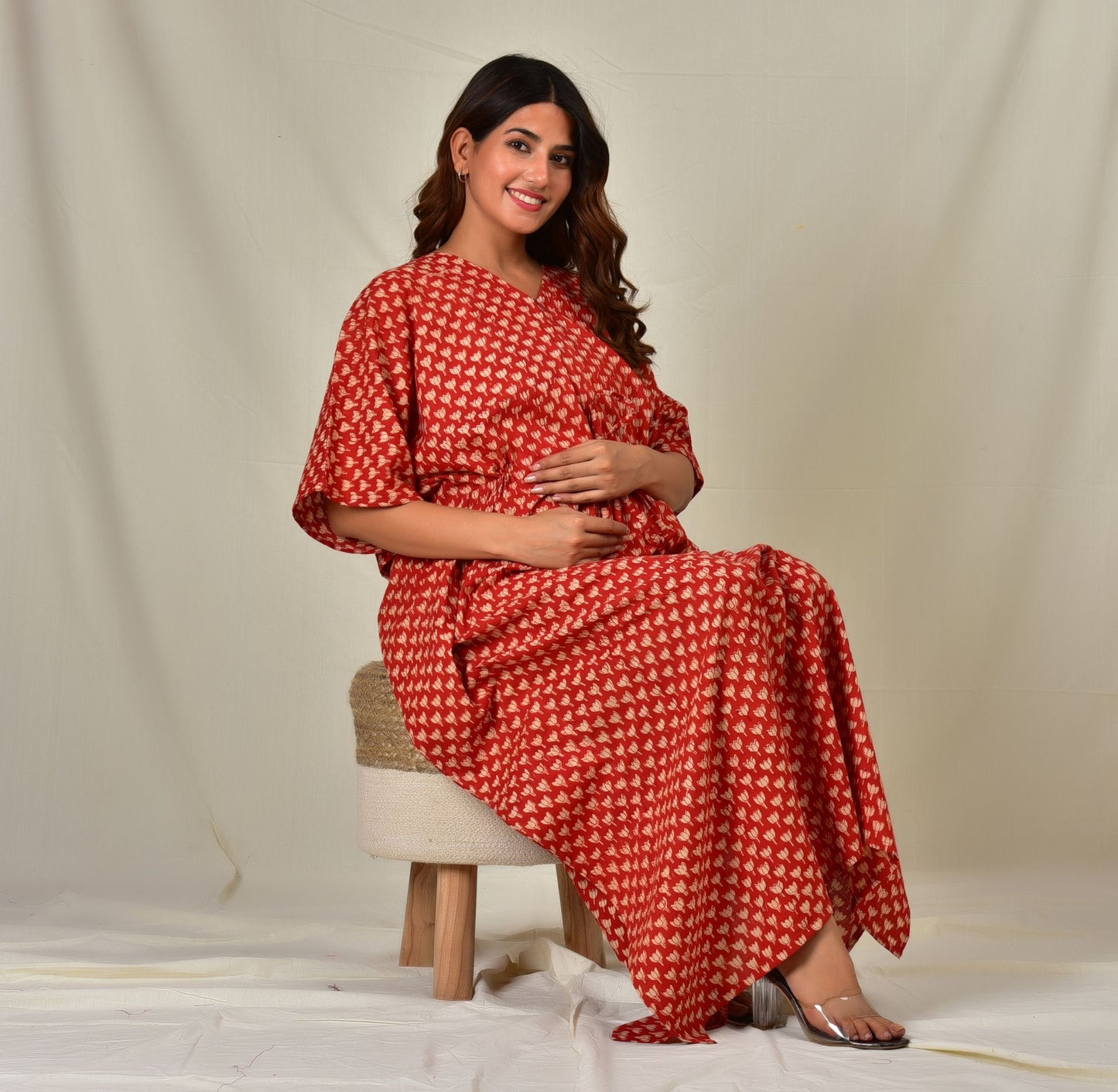 Kamal Lochan Cotton Maternity Kaftan