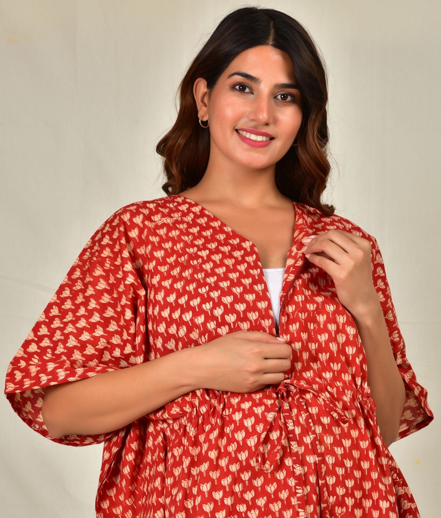 Kamal Lochan Cotton Maternity Kaftan