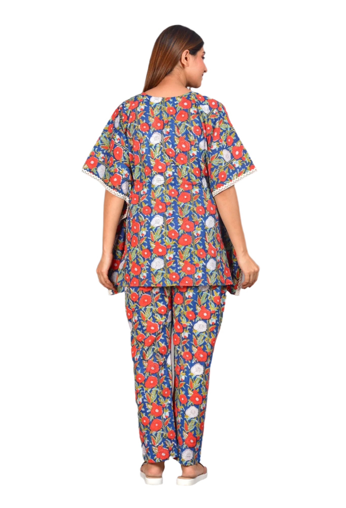 Radhika Raman Nursing Kaftan Top - Pyjama Set
