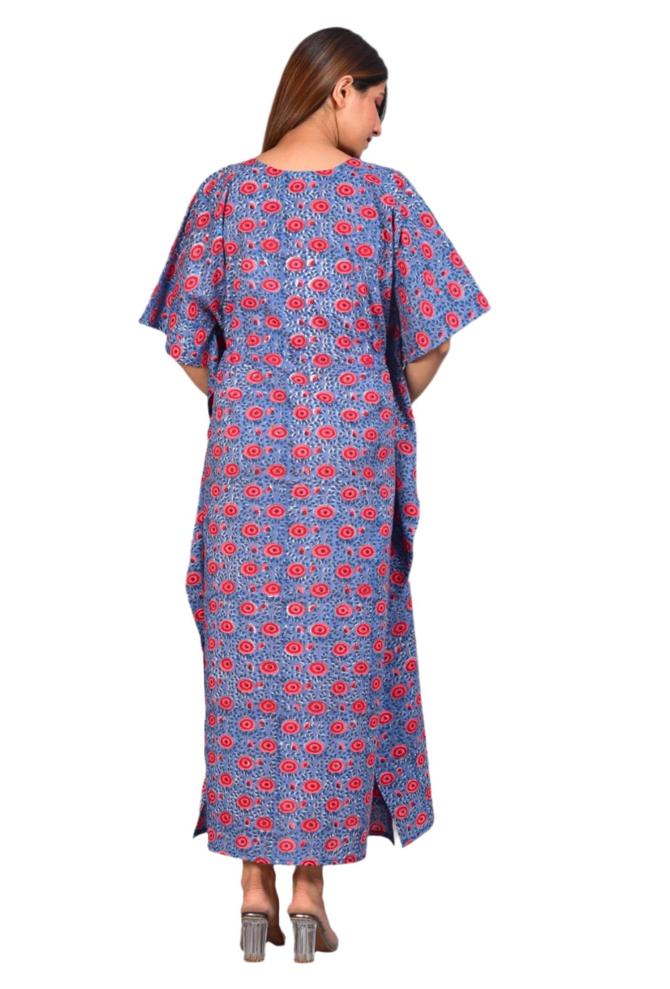 Nirguna Handblock Maternity/Nursing Kaftan