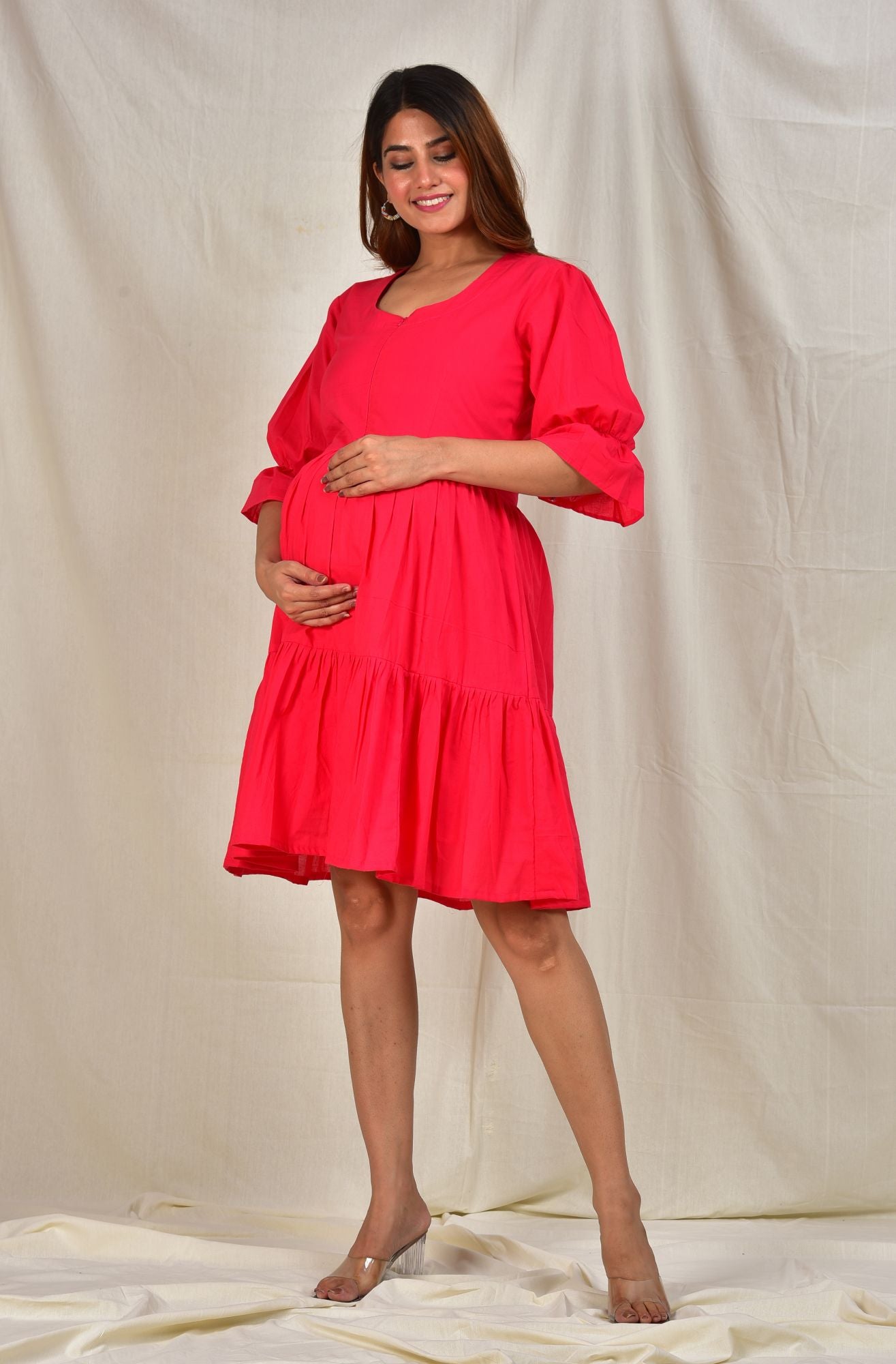 Rasik Maternity Short Dress For Feeding