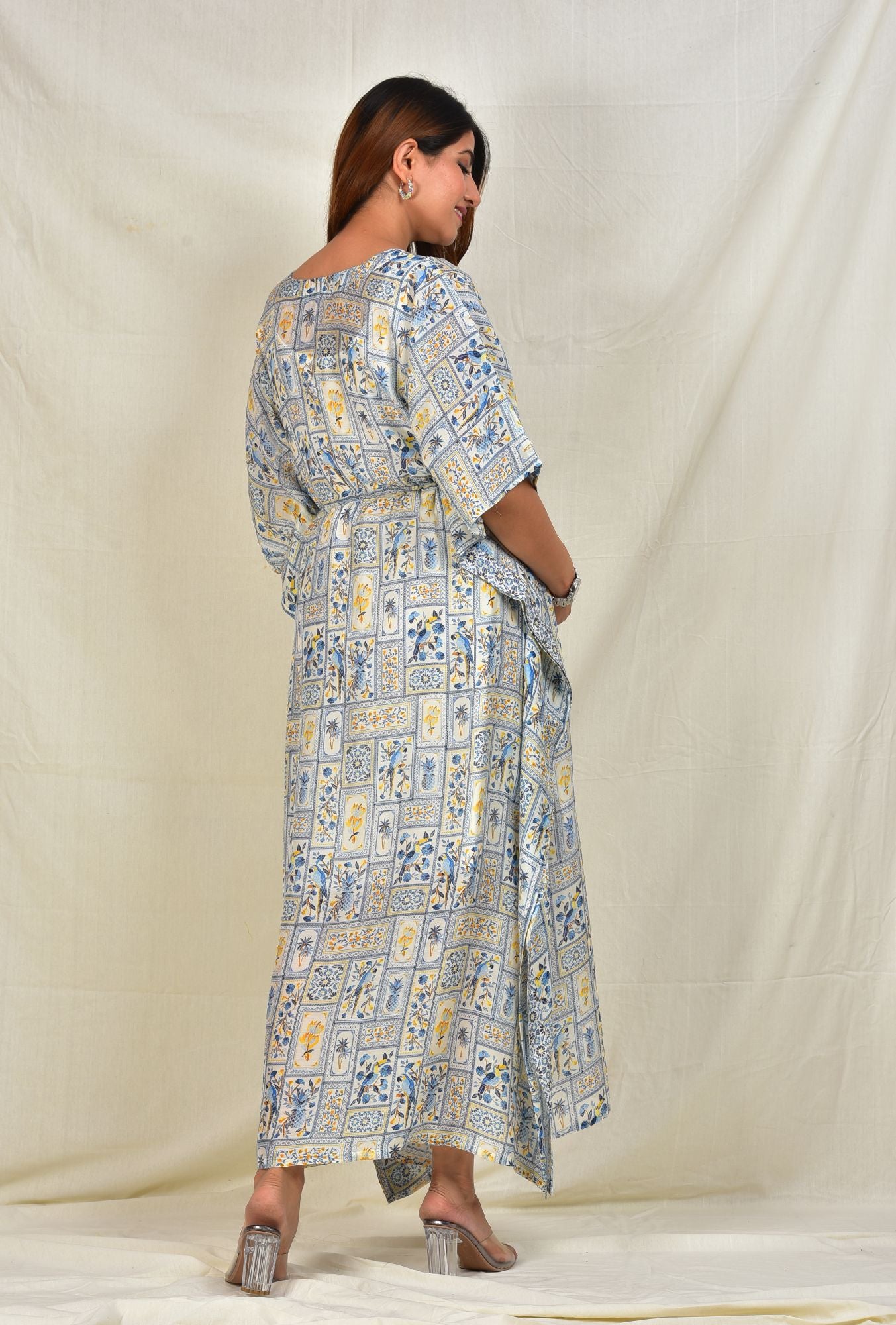 Sachi-Suta Digital Print Nursing Kaftan (Muslin Fabric)
