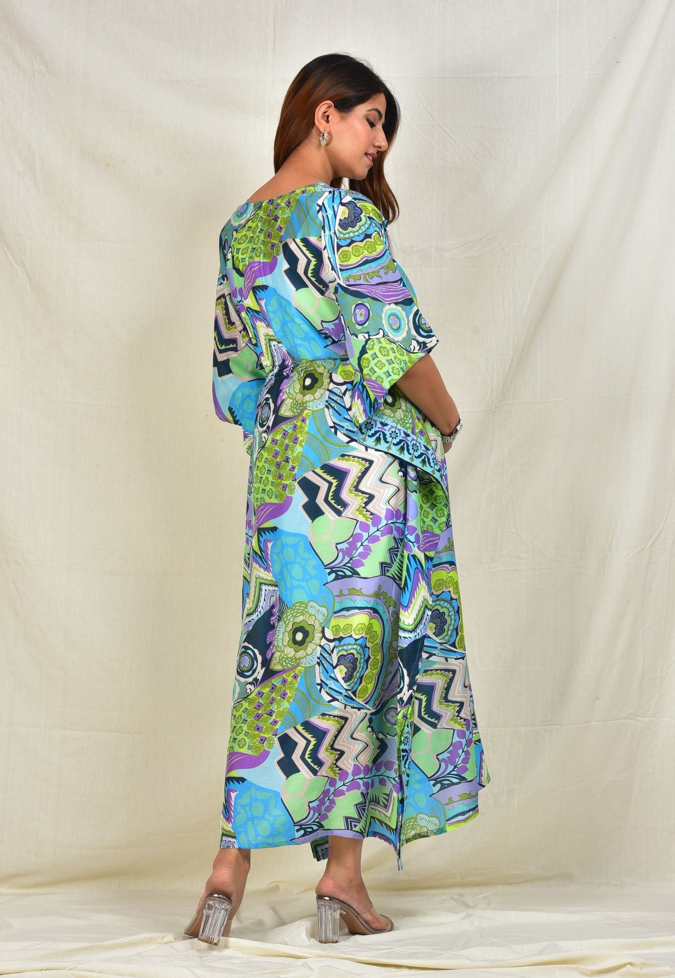 Raghunath Digital Print Nursing Kaftan (Muslin Fabric)