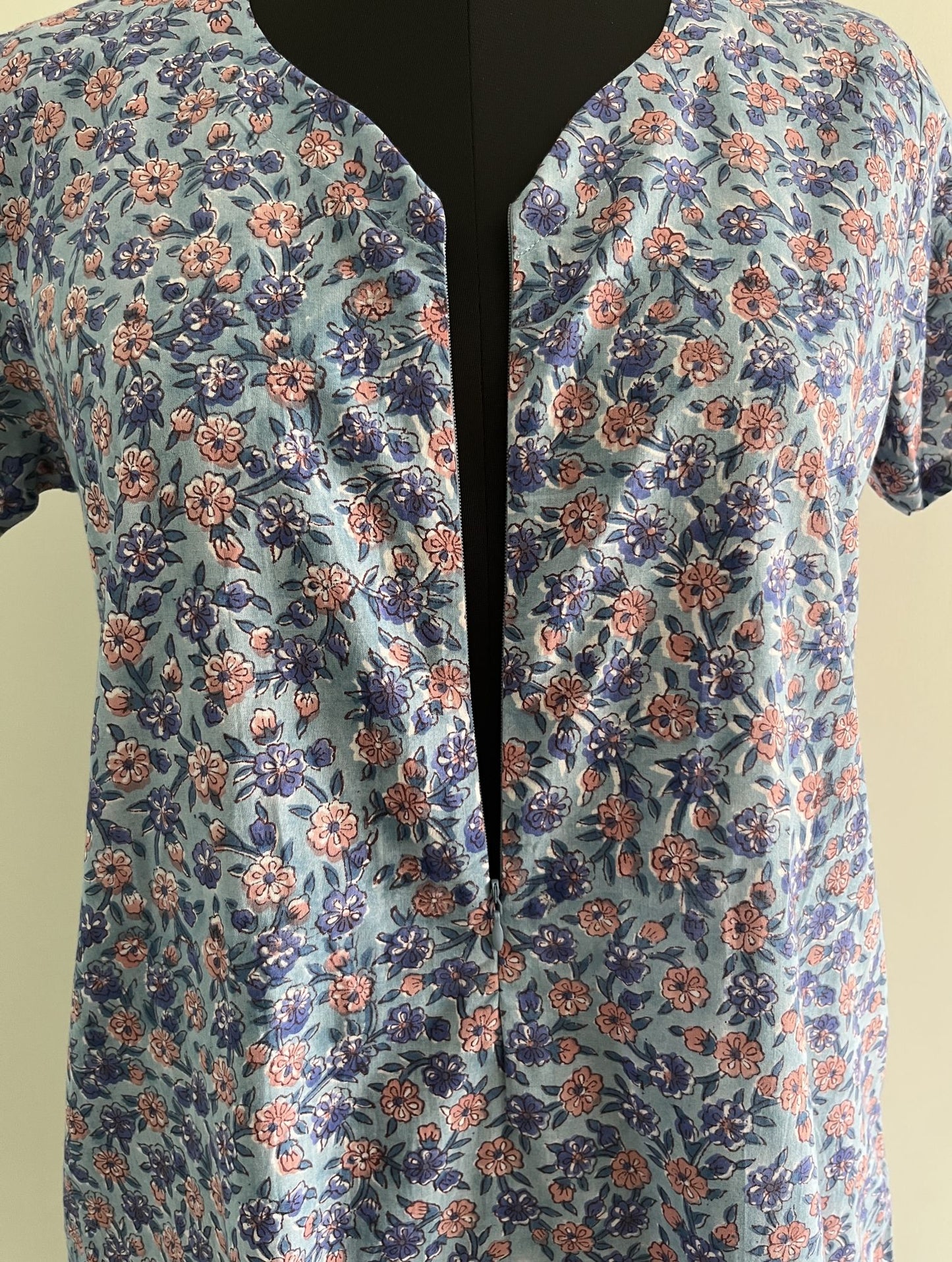 Sachi Nandan Handblock Cotton Nursing Gown