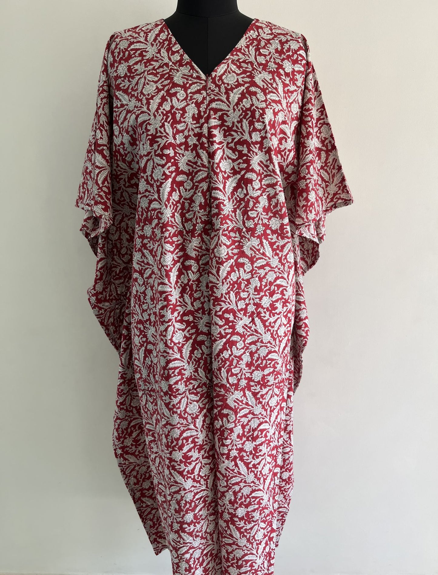 Rupa Madhuri Handblock Cotton Nursing Kaftan Gown