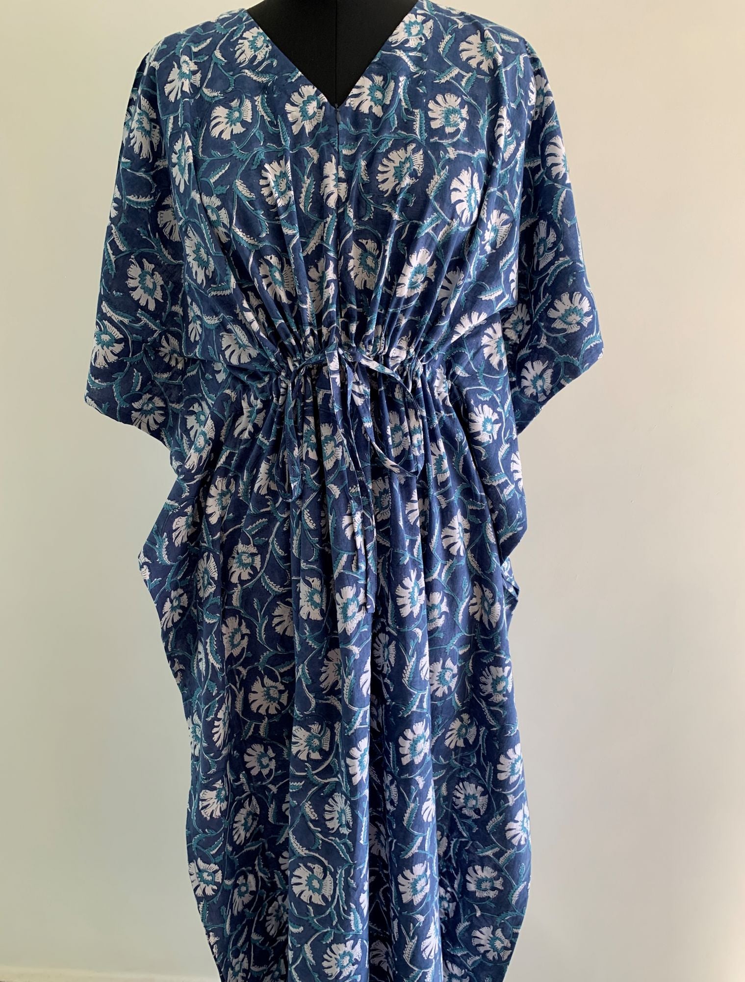 Nirasraya Handblock Maternity Kaftan