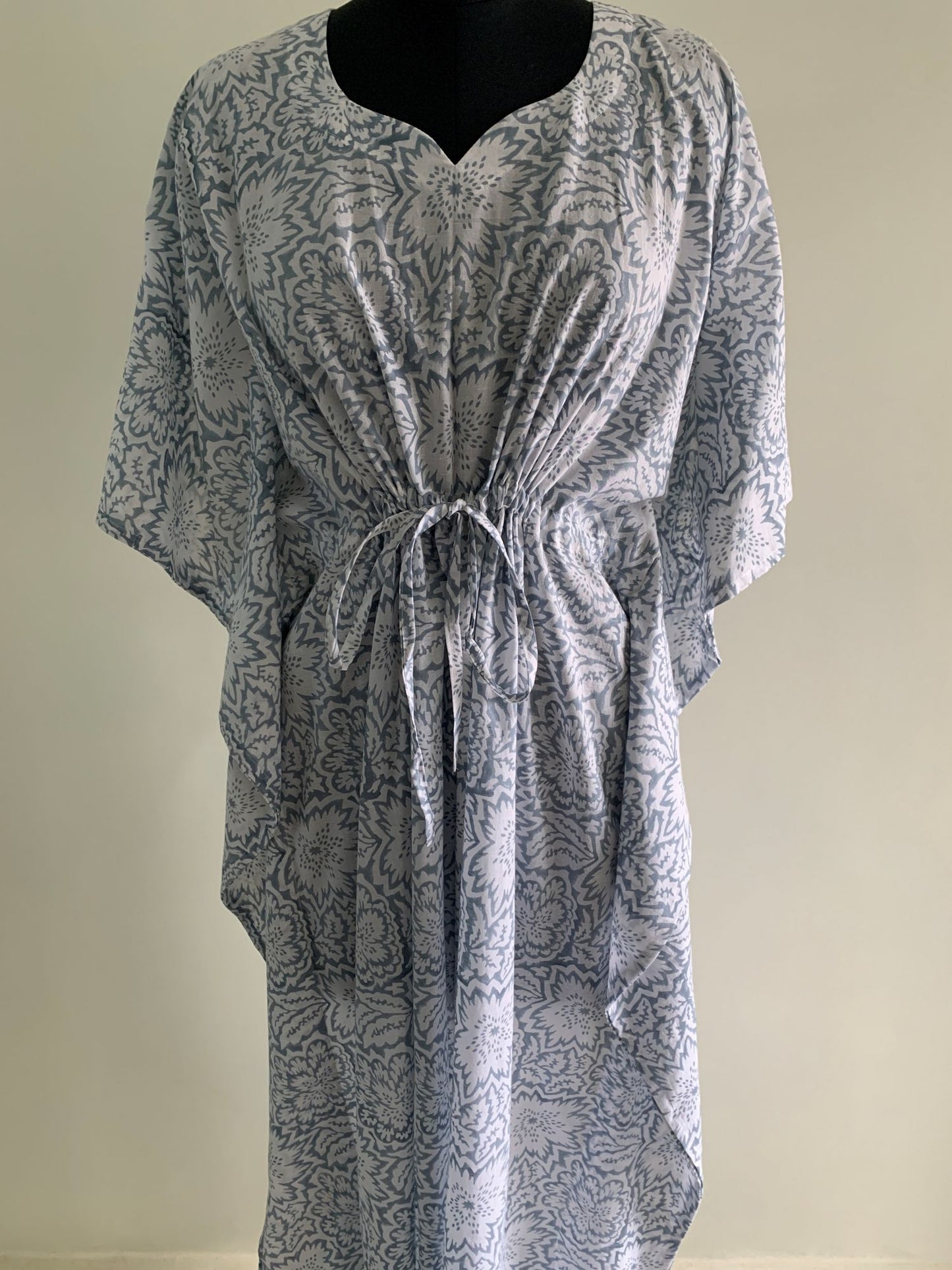 Saumyaa Handblock Maternity/Nursing Kaftan