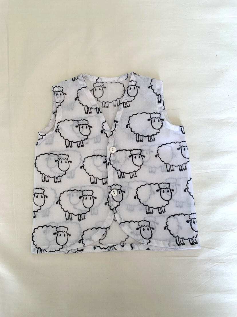 Sheep Soft Cotton Handblock Print Jhabla