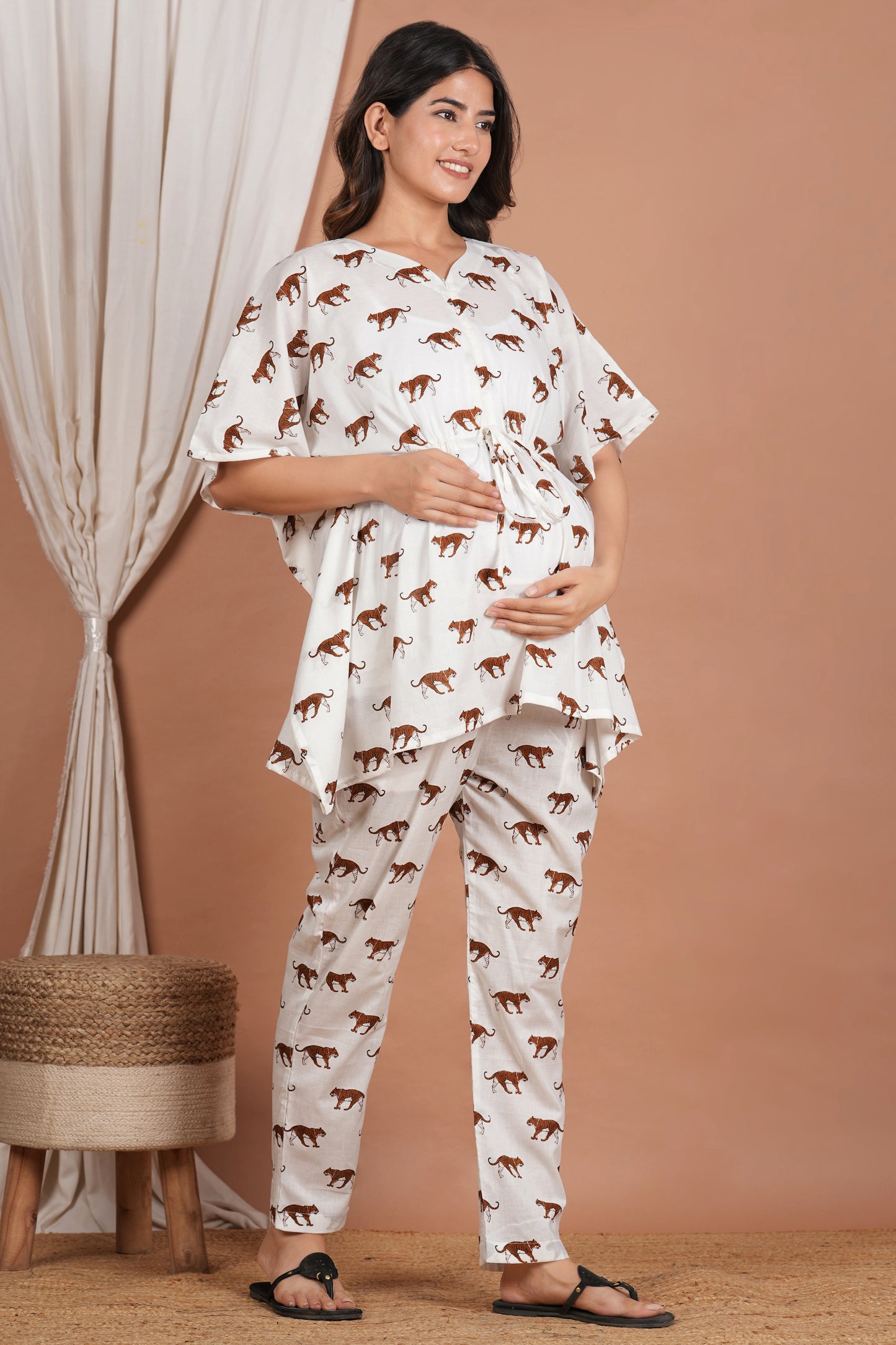 Tiger Maternity Loungewear (with zip for Nursing)