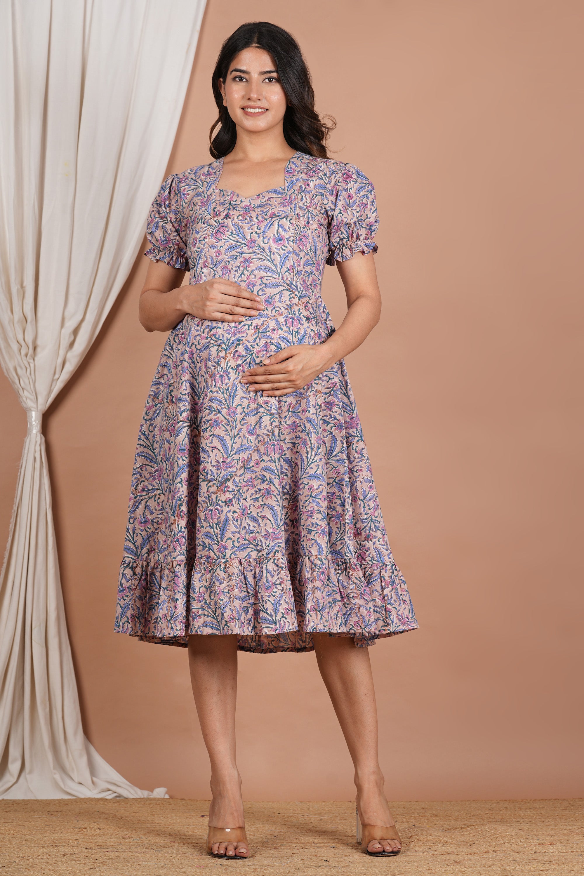 Dhaarna Handblock Cotton Summer Dress