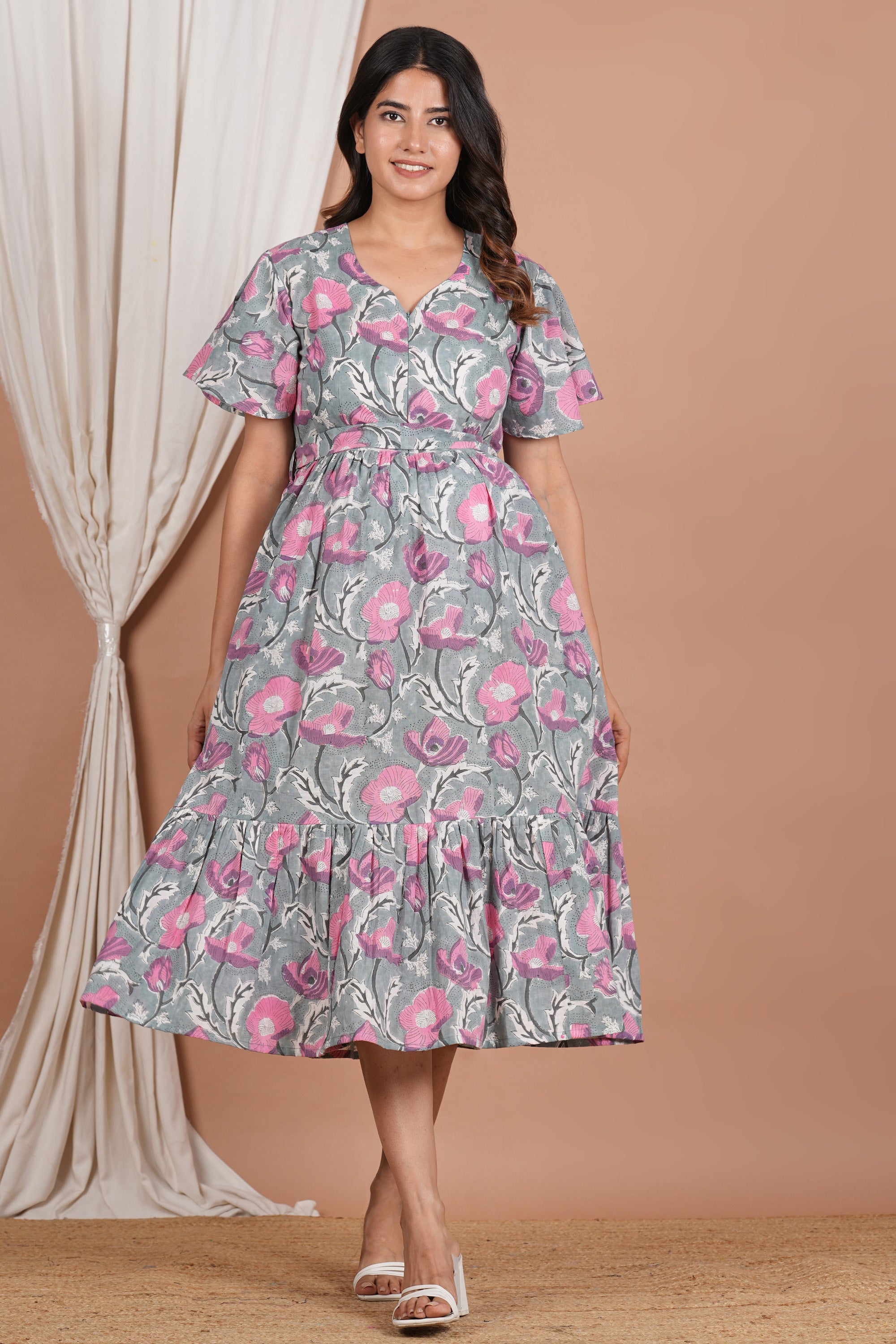 Karuna Nidhaan Cotton Maternity Feeding Dress