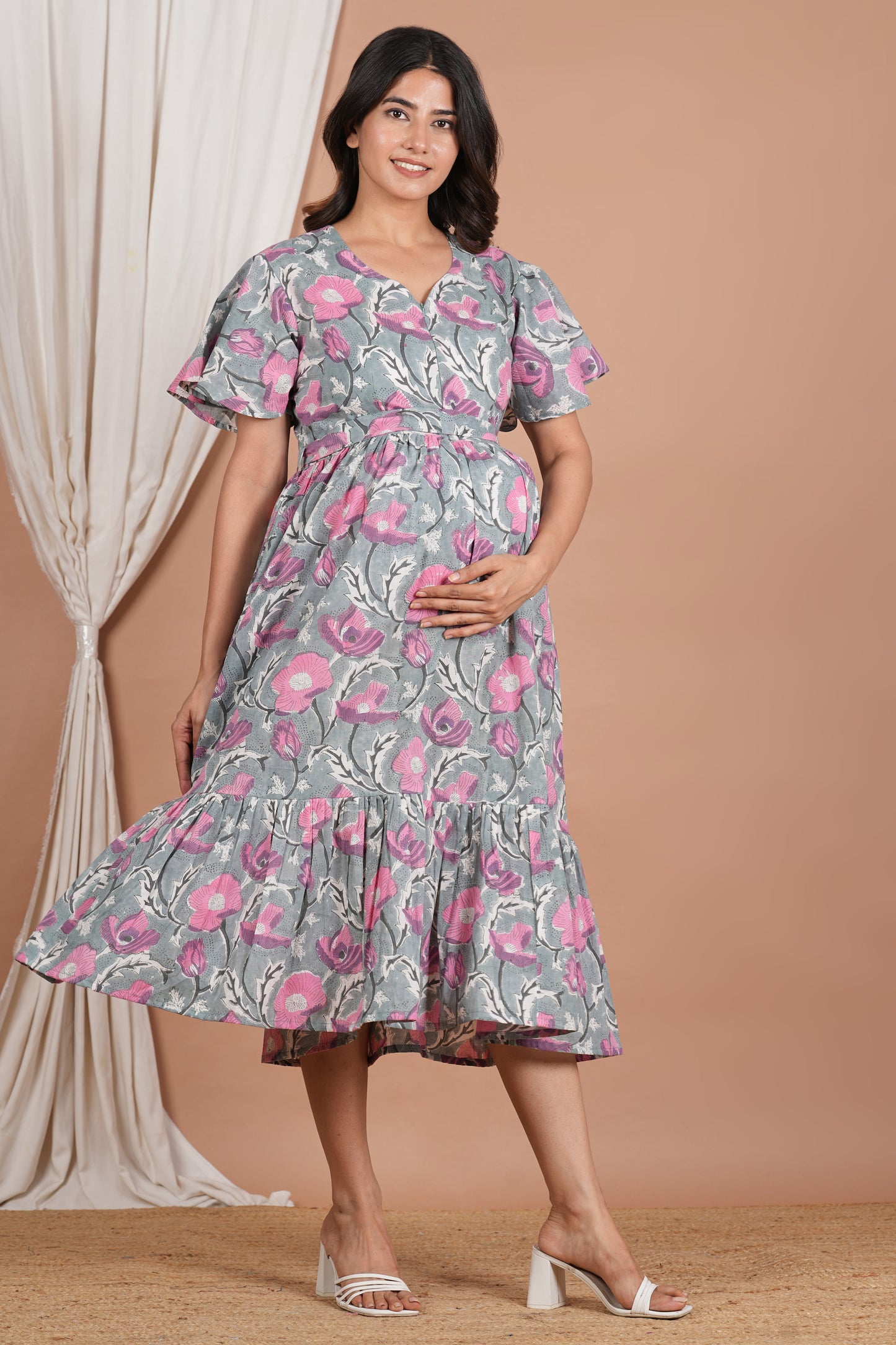 Karuna Nidhaan Cotton Maternity Feeding Dress