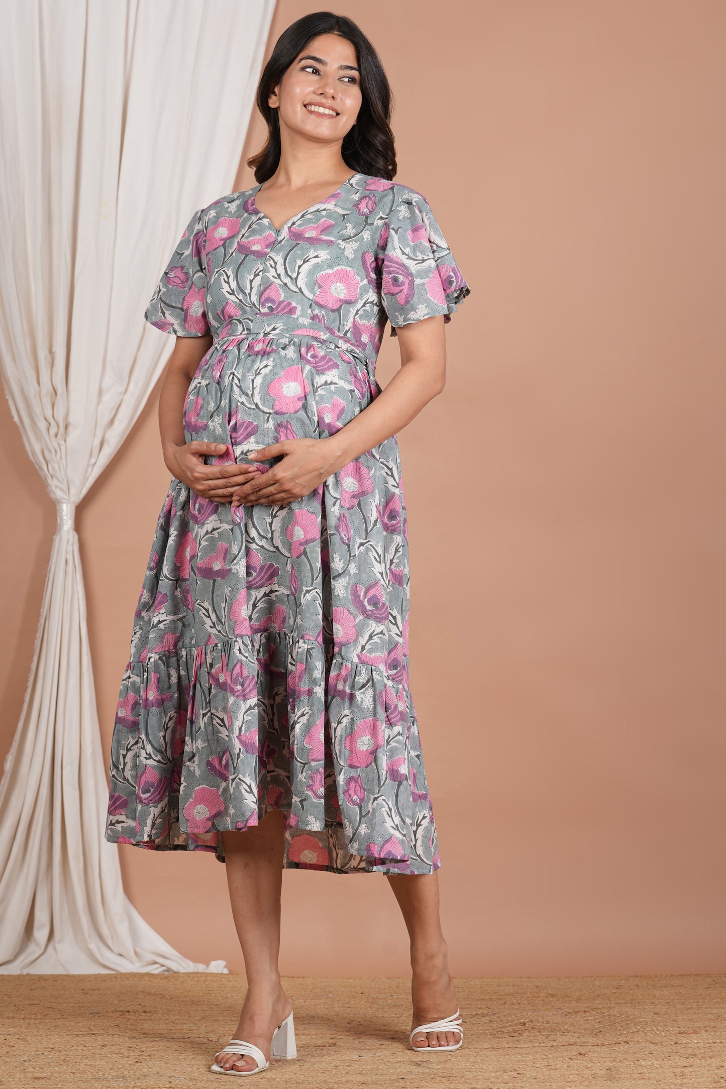 Karuna Nidhaan Cotton Maternity Feeding Dress