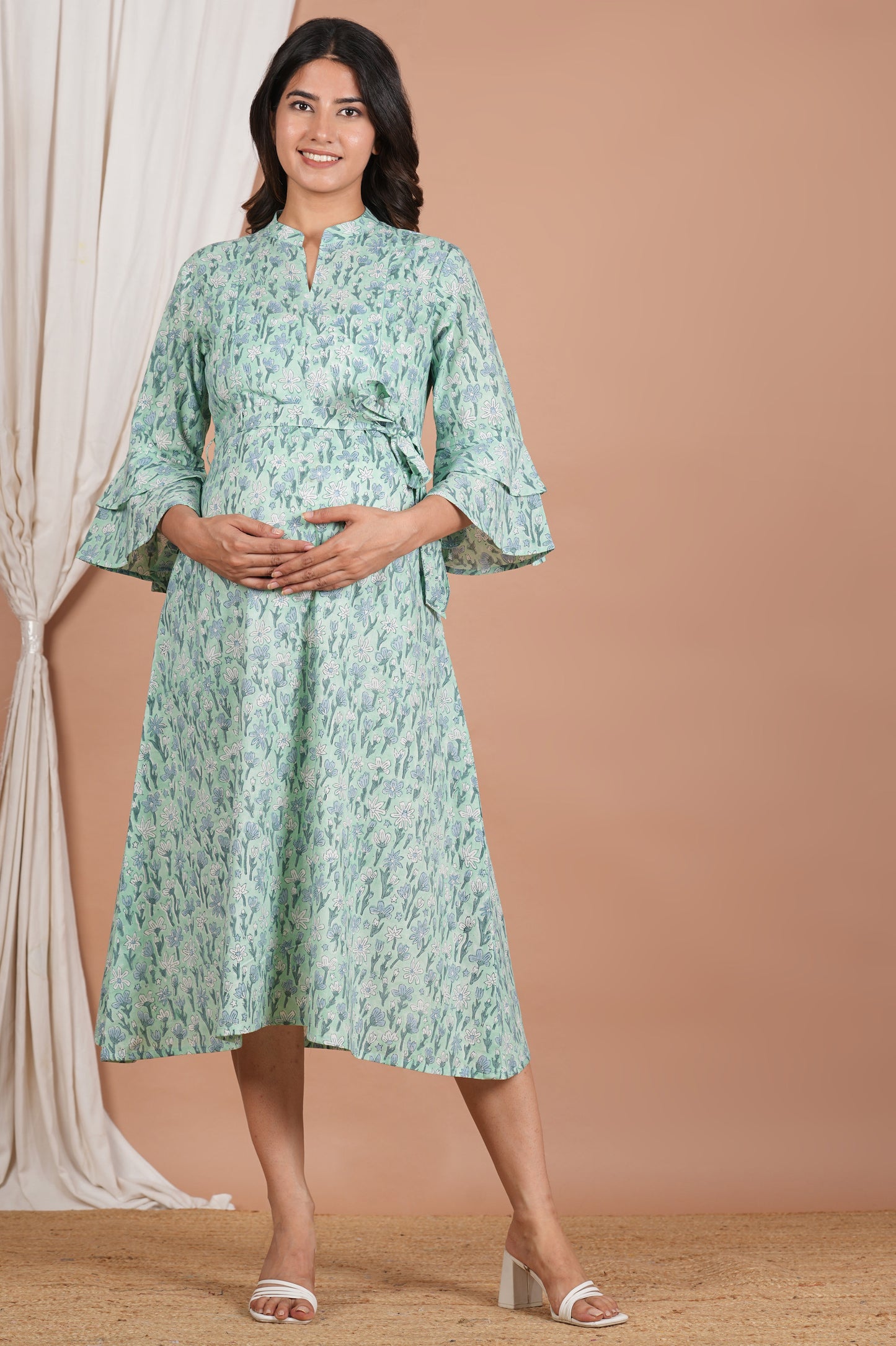 Govind Cotton Maternity Feeding Dress