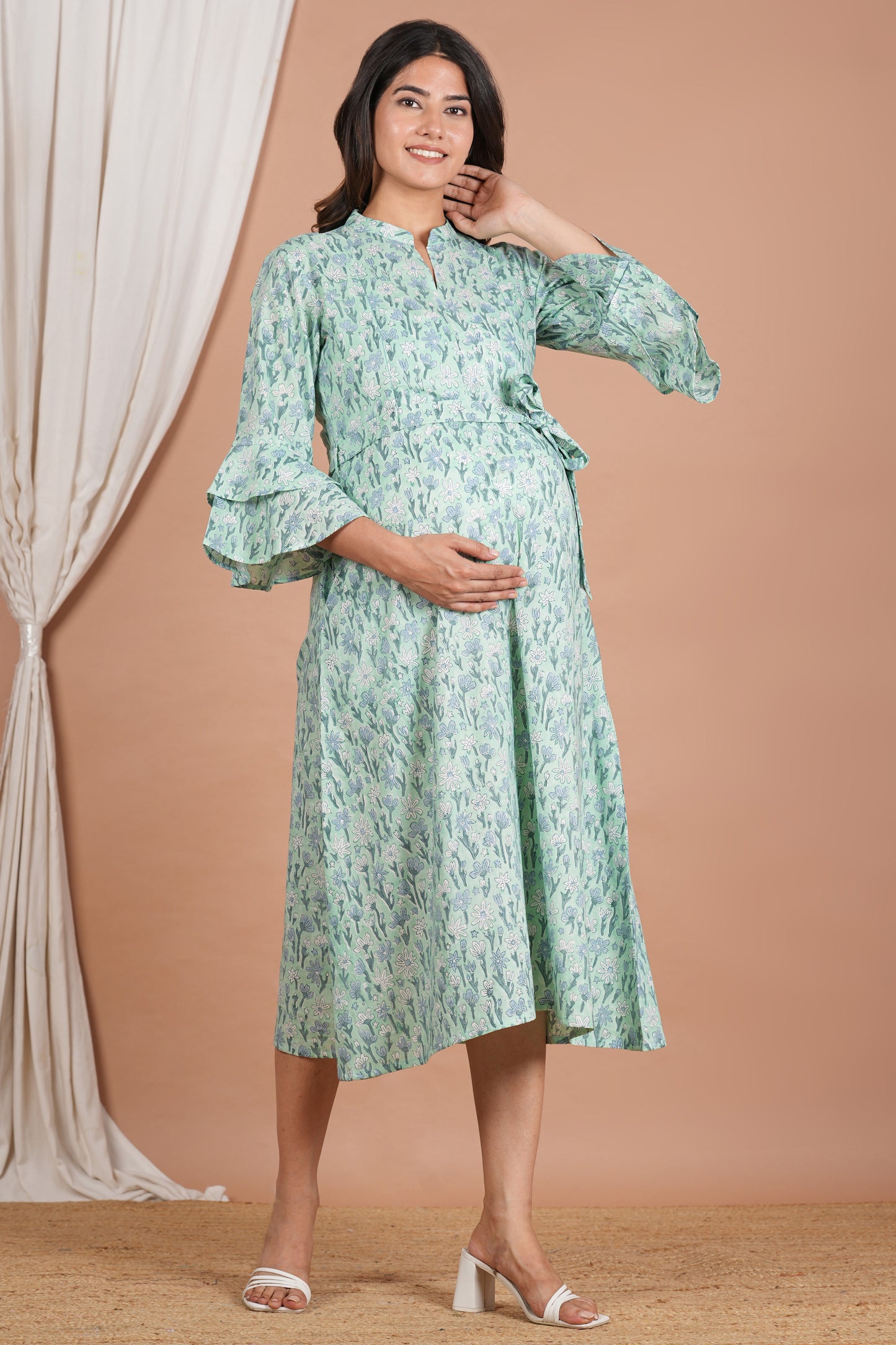 Govind Cotton Maternity Feeding Dress