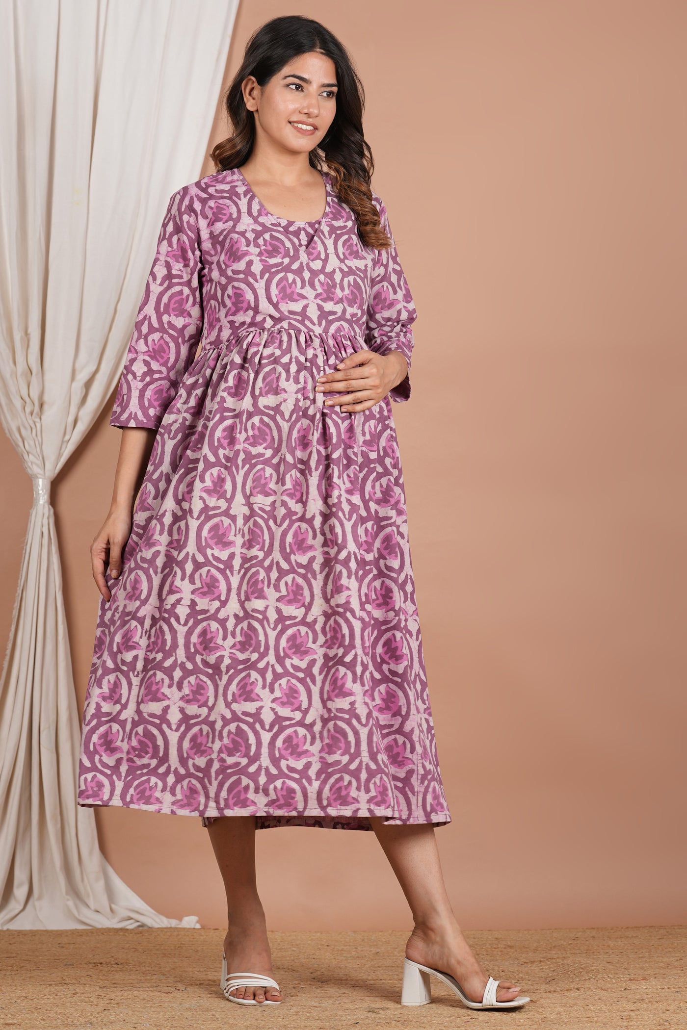 DeenDayal Cotton Nursing Kurti (No Zip- Feeding Access)