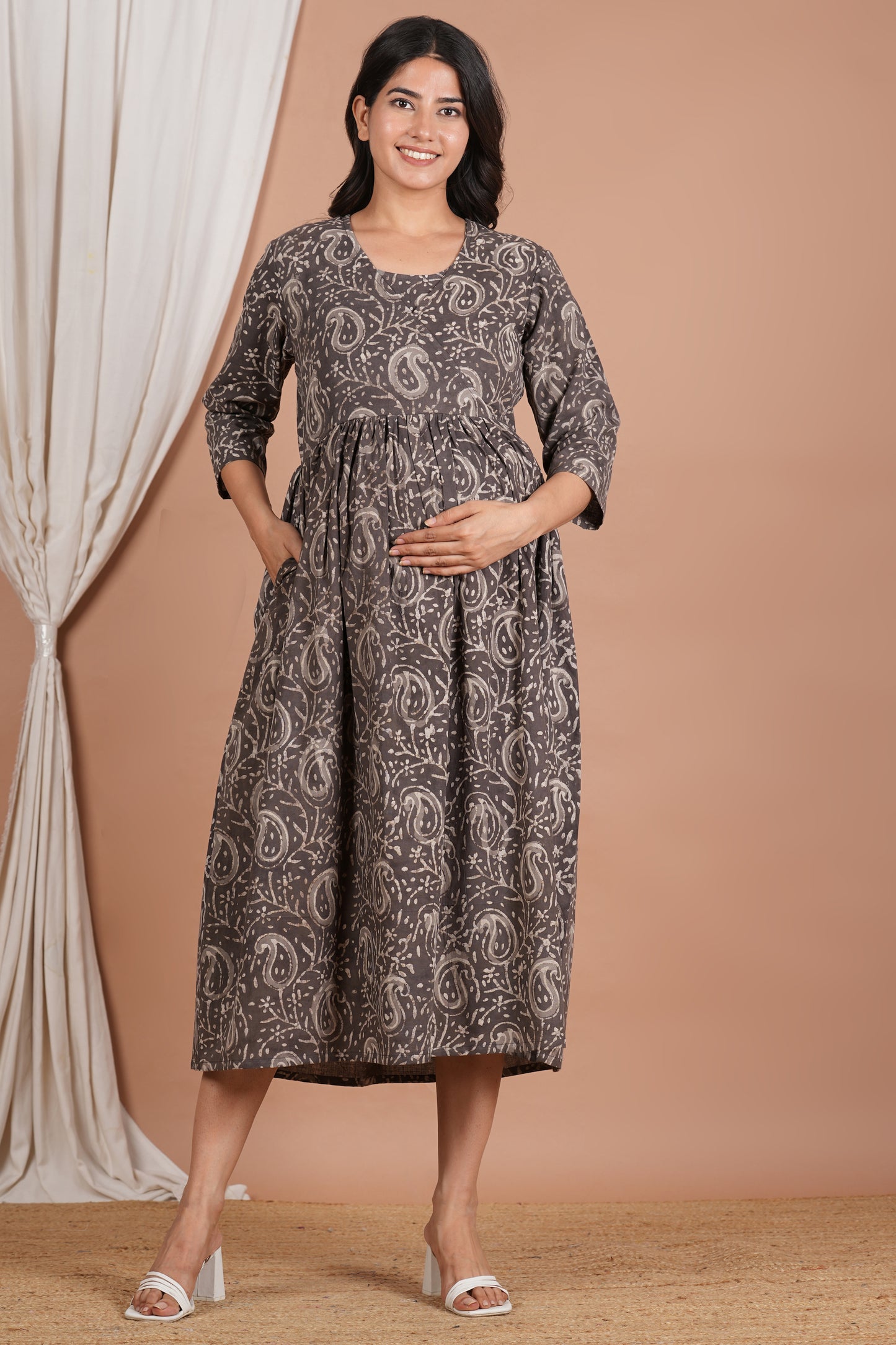 Hari Cotton Nursing Kurti (No Zip- Feeding Access)