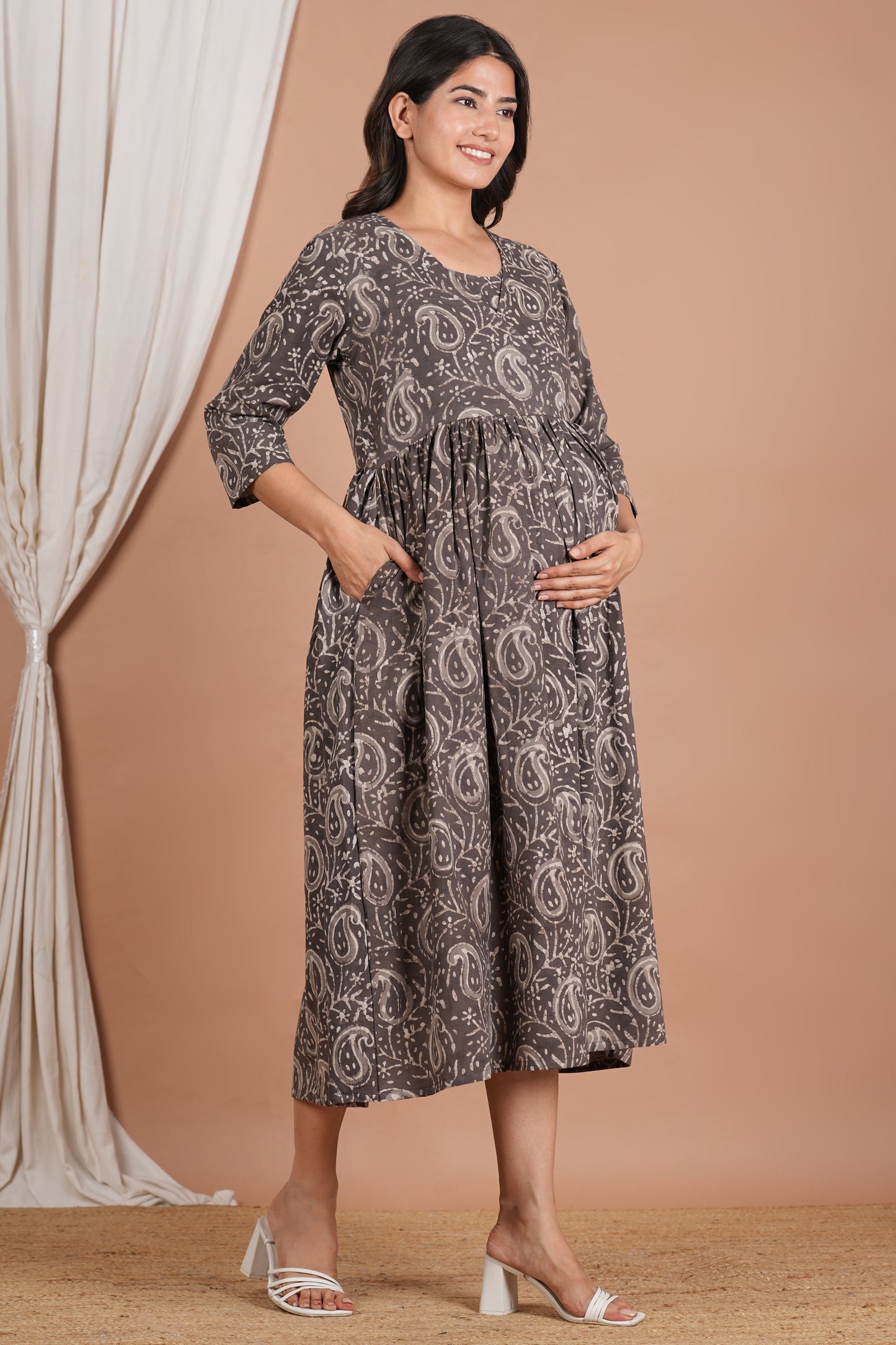 Hari Cotton Nursing Kurti (No Zip- Feeding Access)