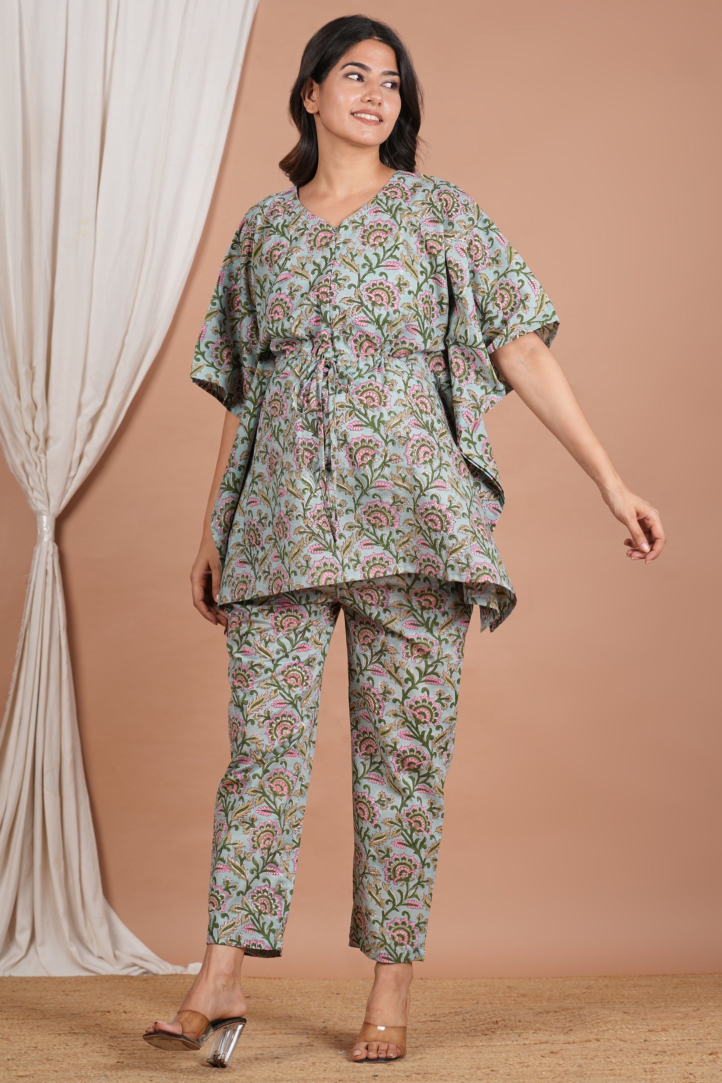 Radhike Nursing Kaftan Top Pant Set