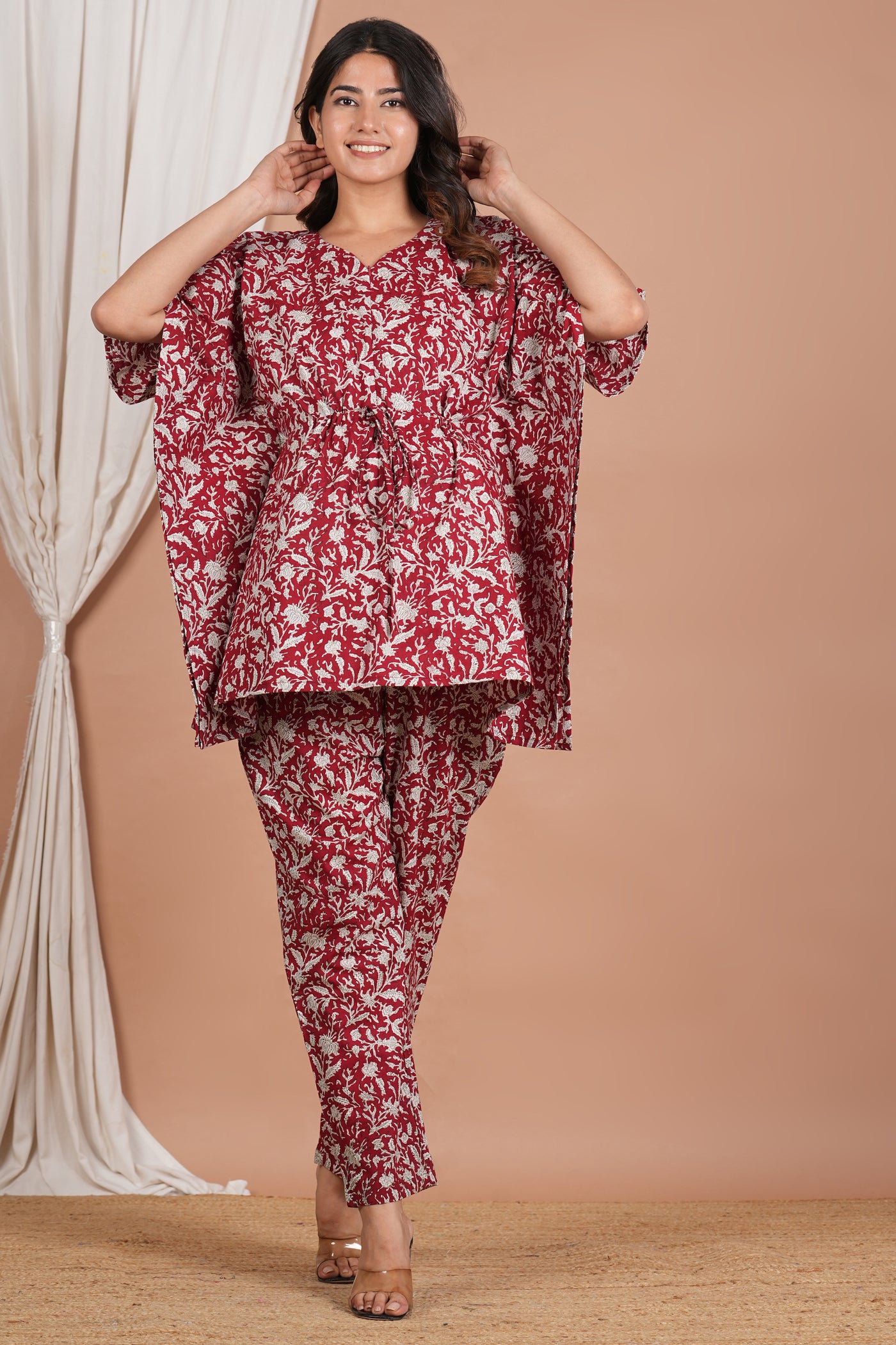 Rupa Madhuri Nursing Kaftan Top Pant Set