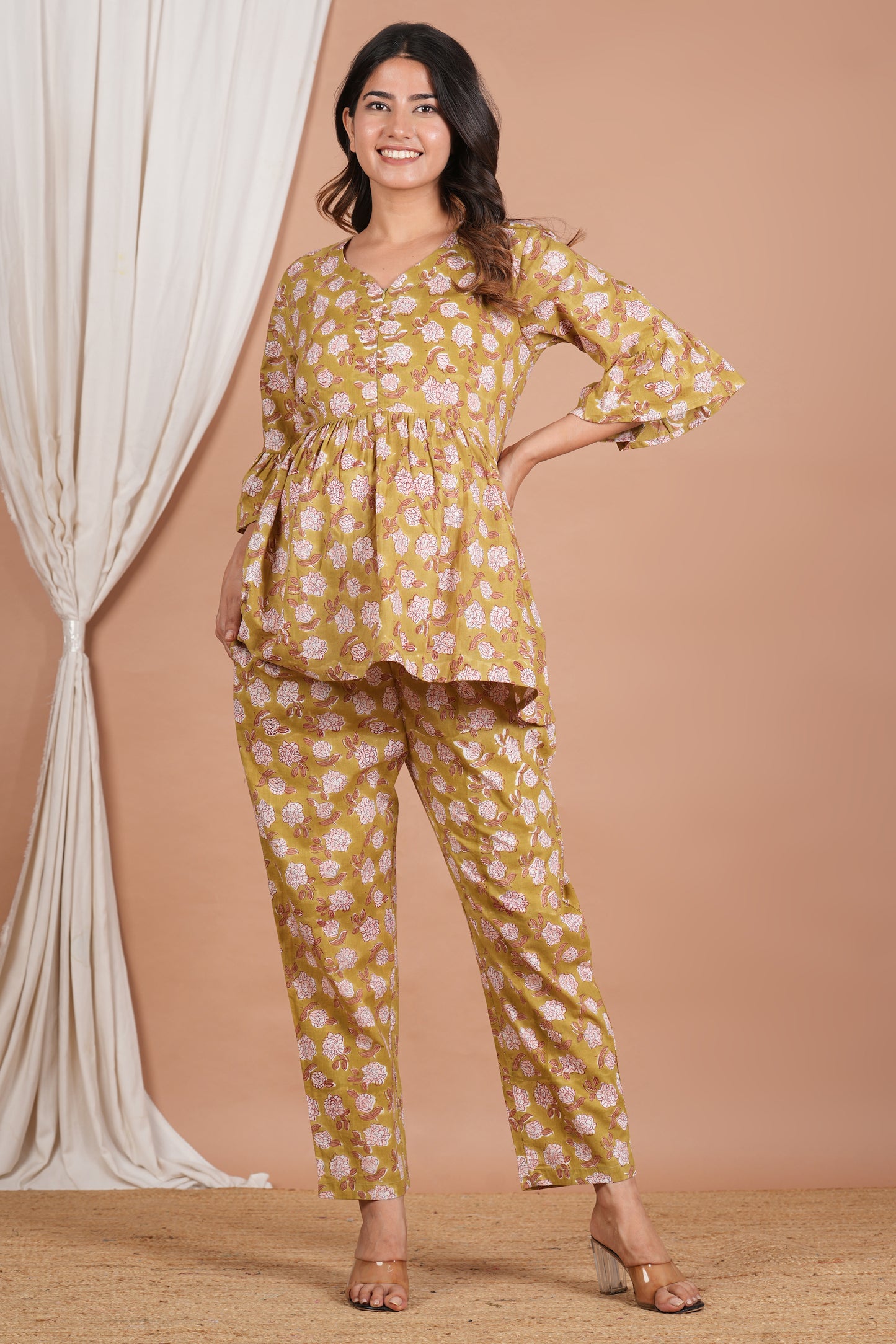 Gaur Hari Nursing Top - Pant Set