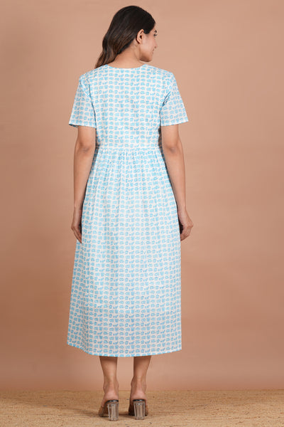 Gajavesh Cotton Maternity Nursing Dress