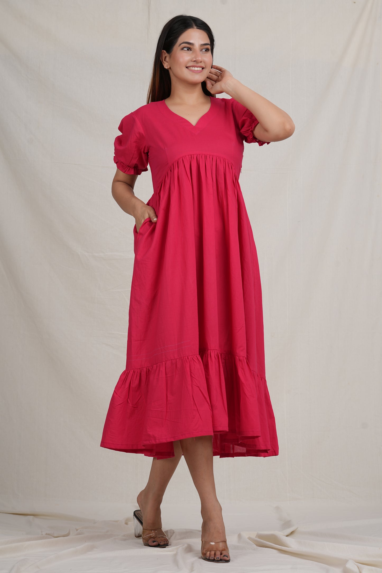 Rasik Cotton Maternity Dress (Non-Feeding)
