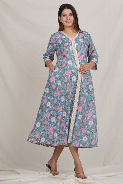 Rasika Nandan Cotton Maternity Nursing Dress