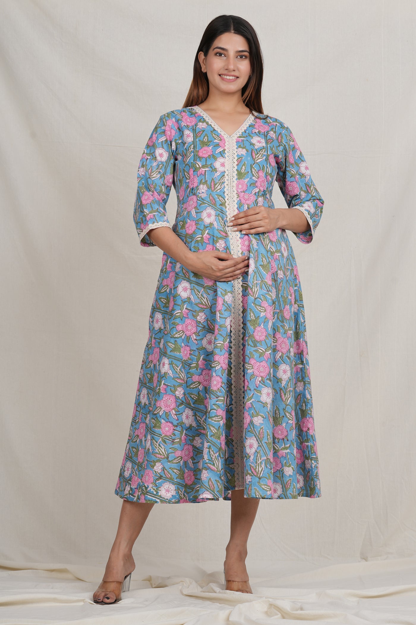 Rasika Nandan Cotton Maternity Nursing Dress