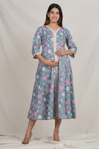 Rasika Nandan Cotton Maternity Nursing Dress