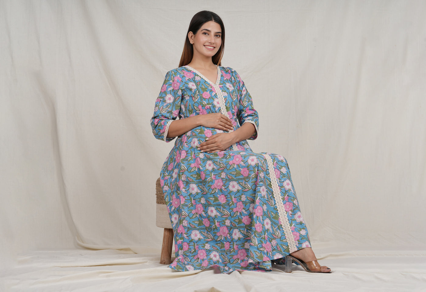 Rasika Nandan Cotton Maternity Nursing Dress